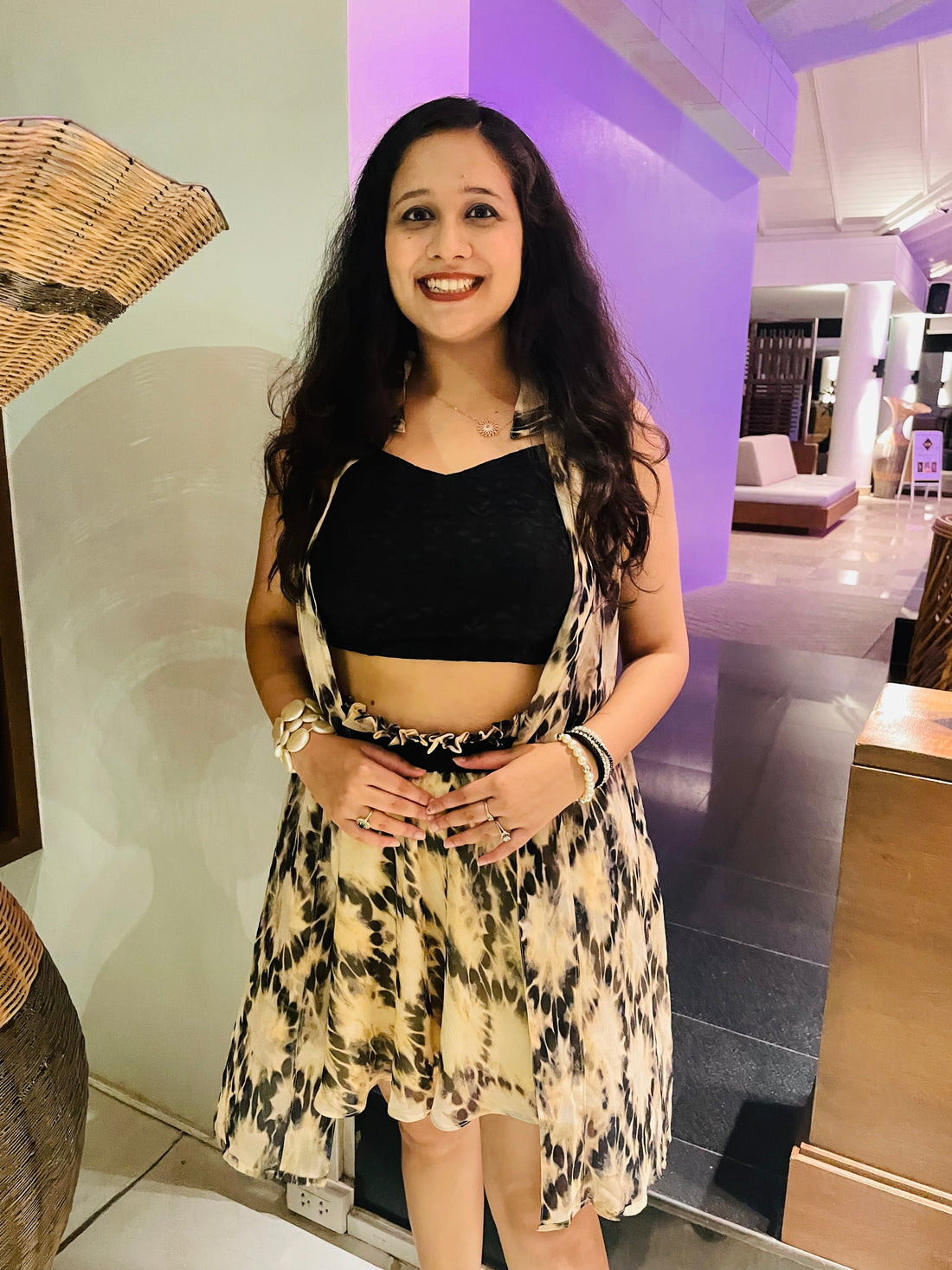 Beige Skirt Co-ord ( With Bustier )