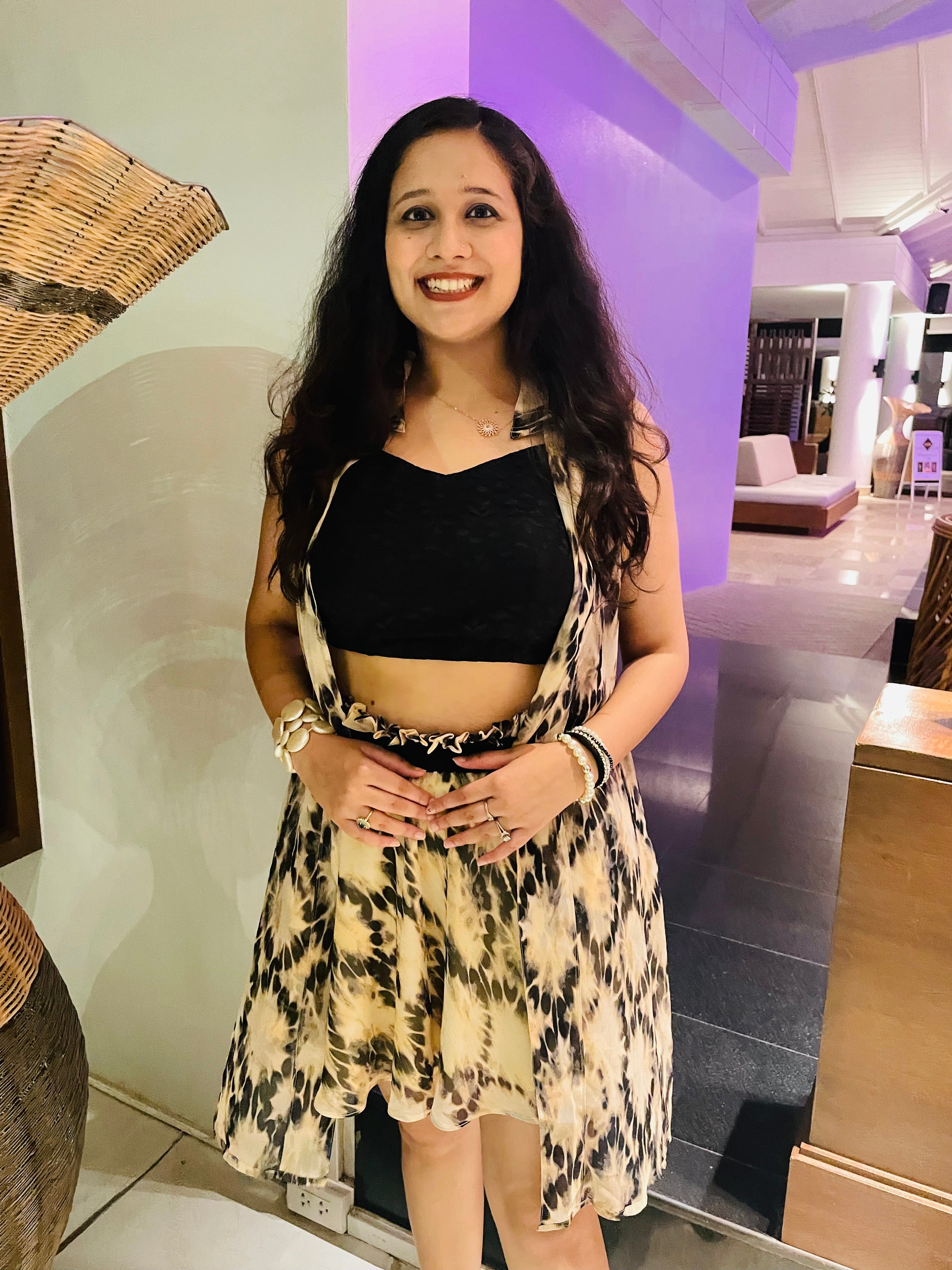 Beige Skirt Co-ord ( With Bustier )