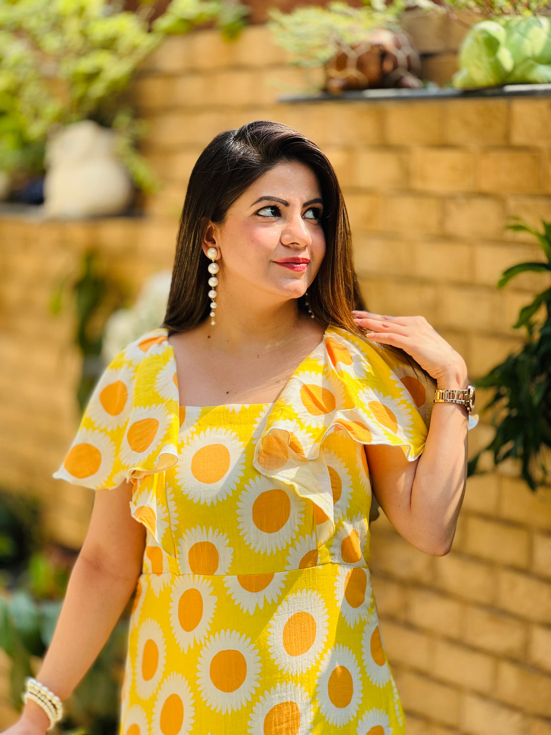 Sunflower Cotton Midi Dress