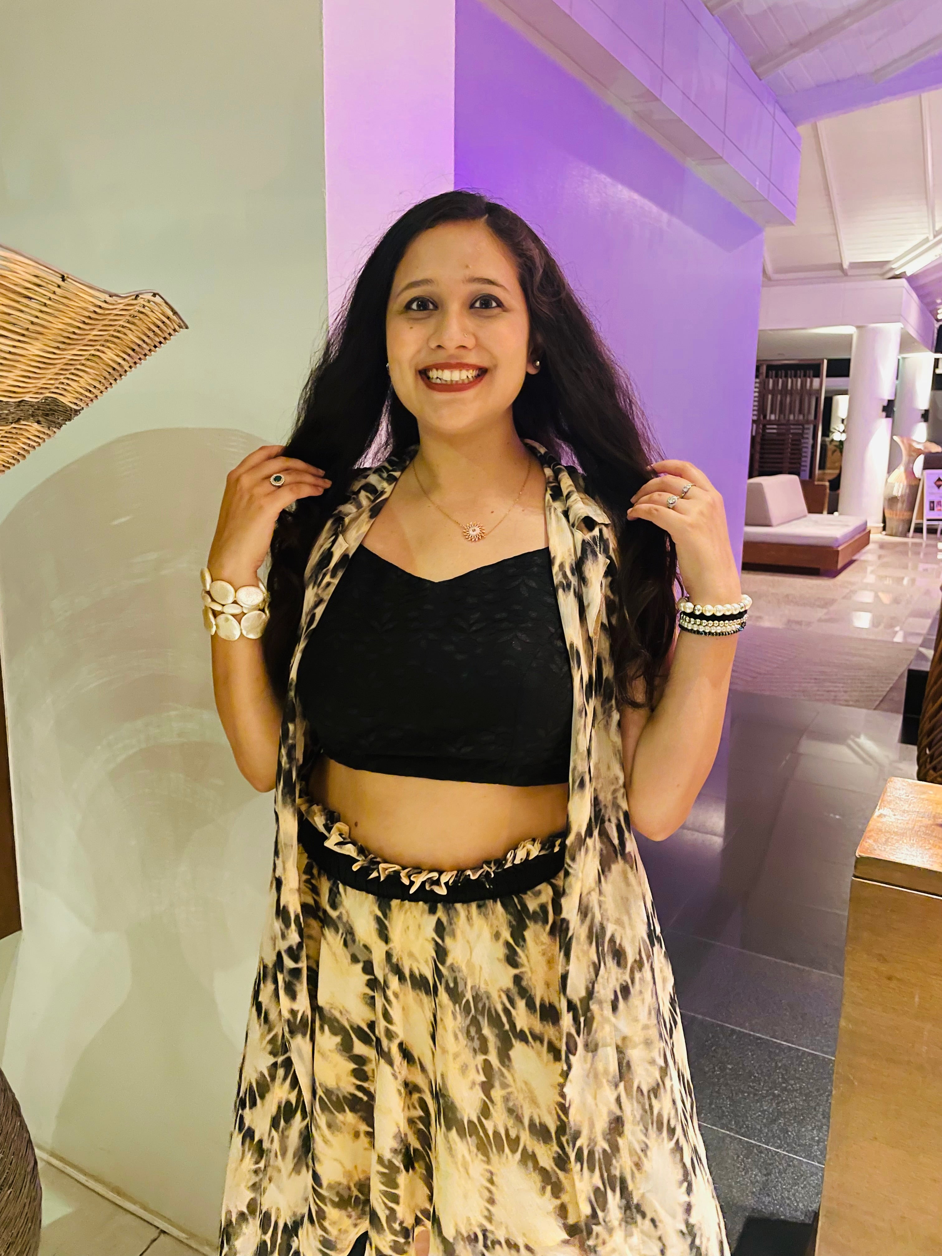 Beige Skirt Co-ord ( With Bustier )