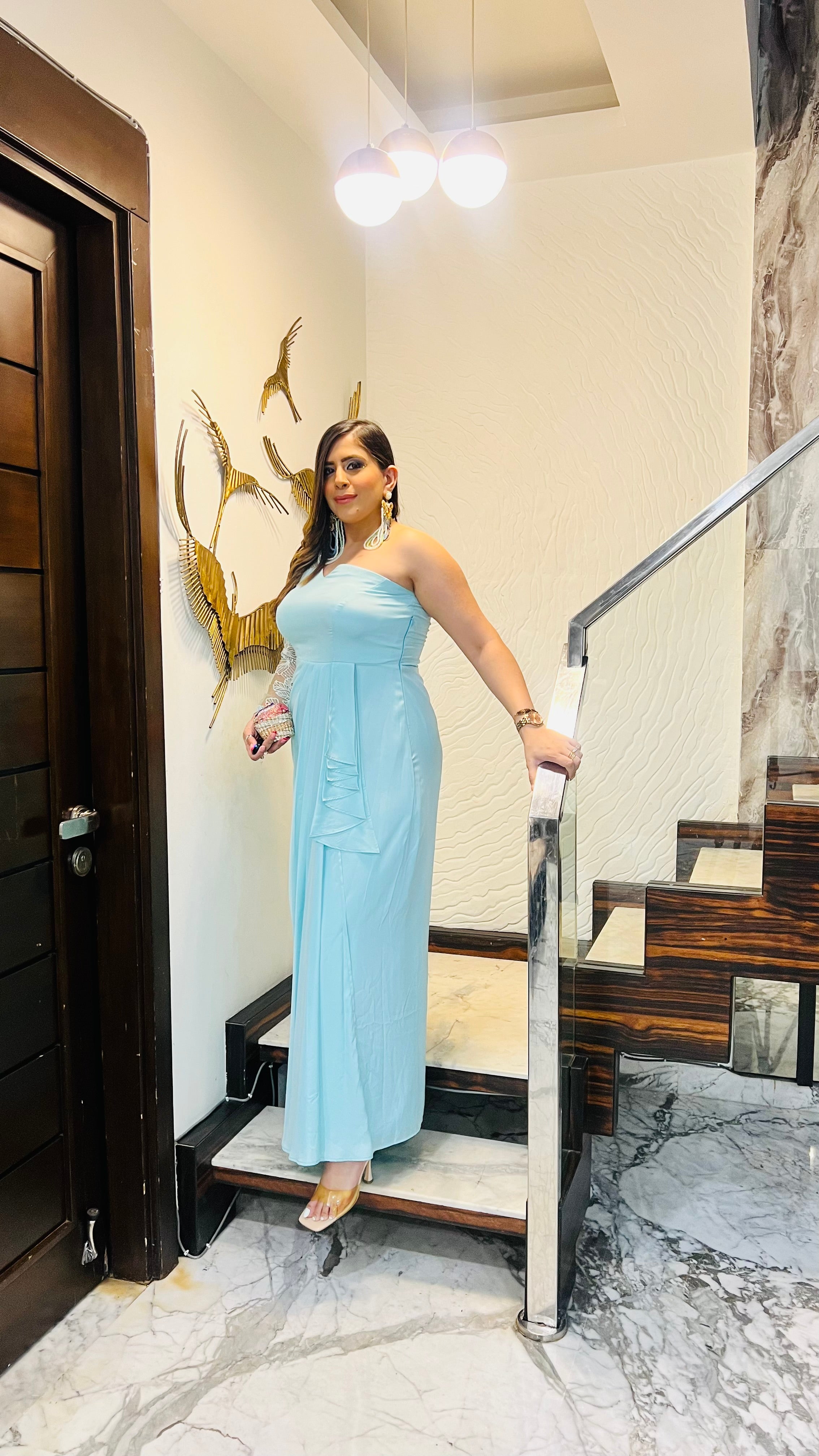 Sky Blue Diwali Drape