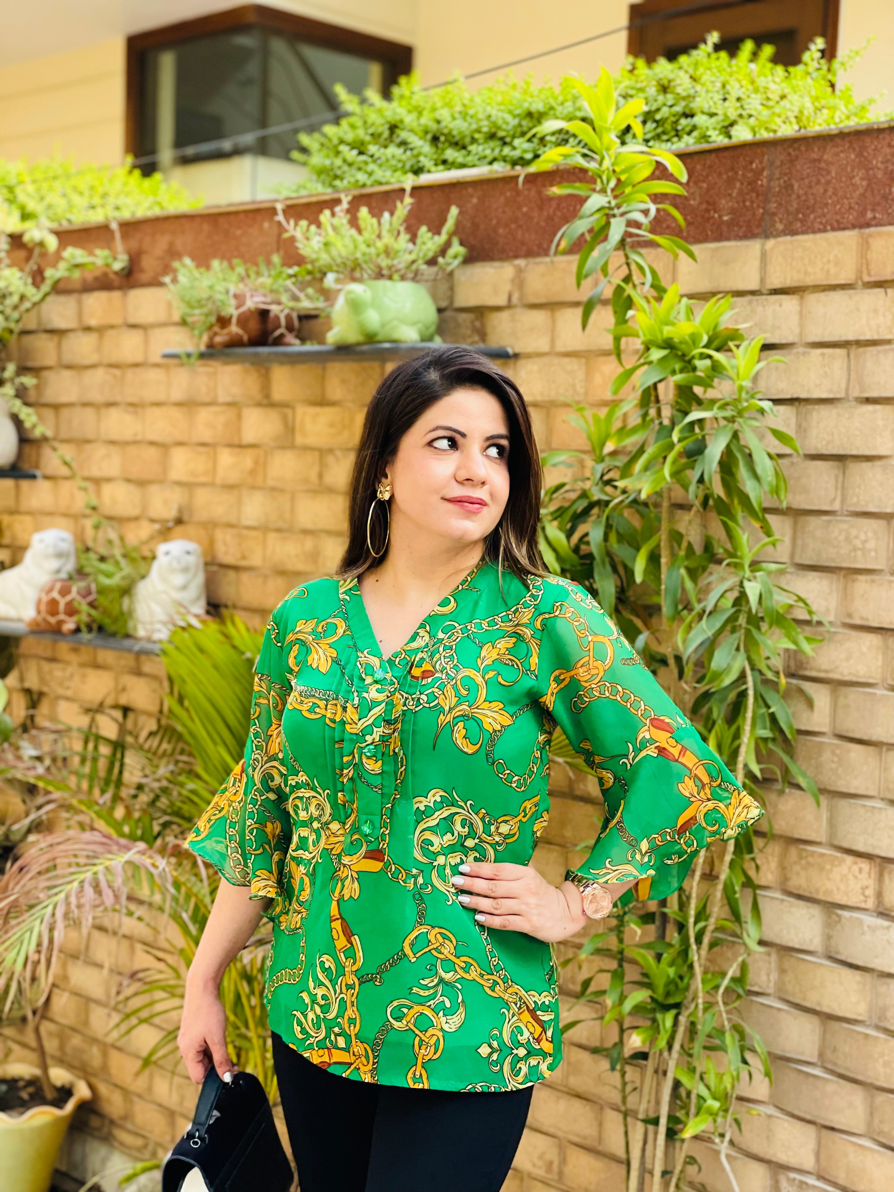 Green Charmer Top