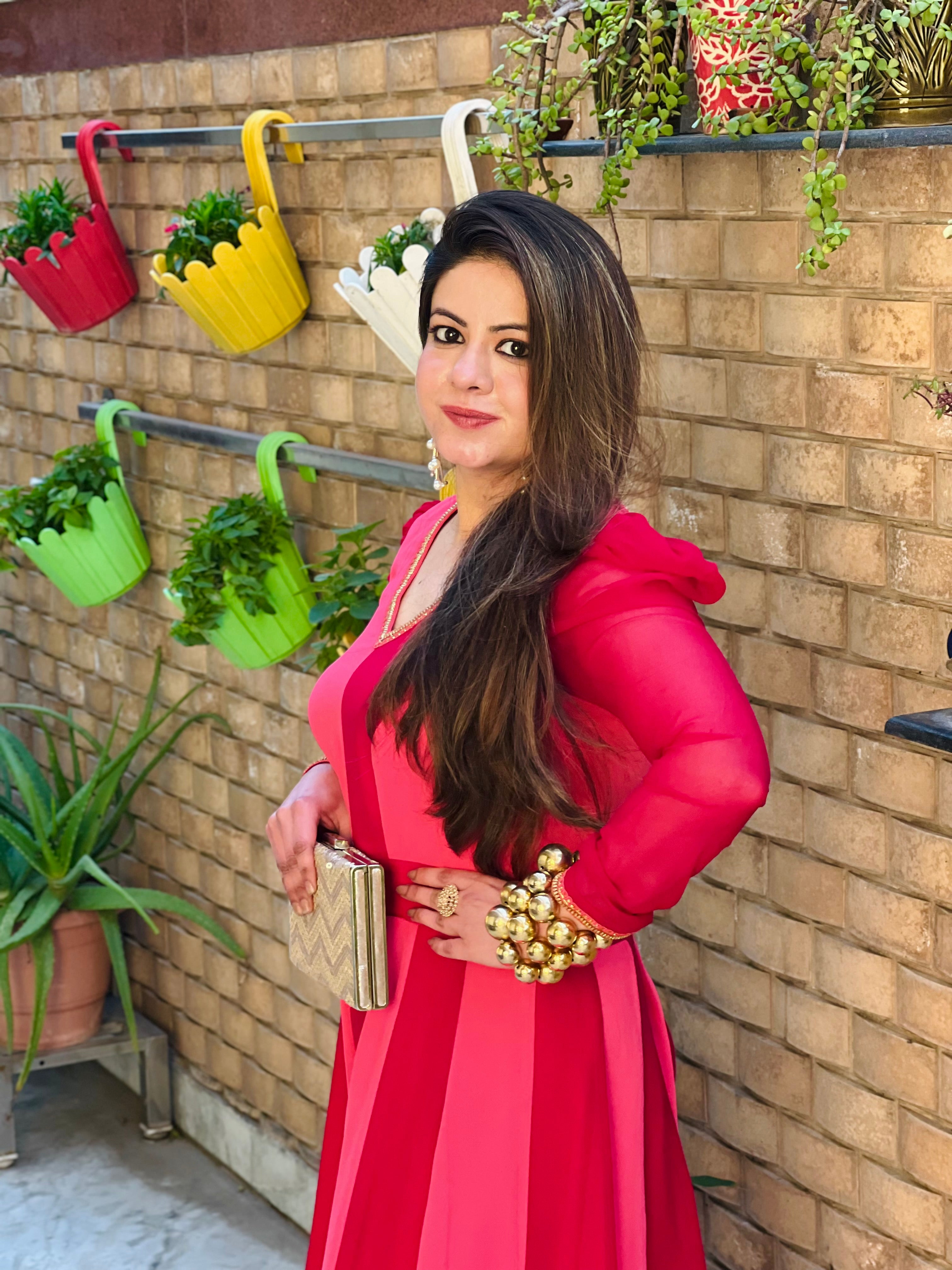 Dual Love Jumpsuit (Red - Hot Pink)