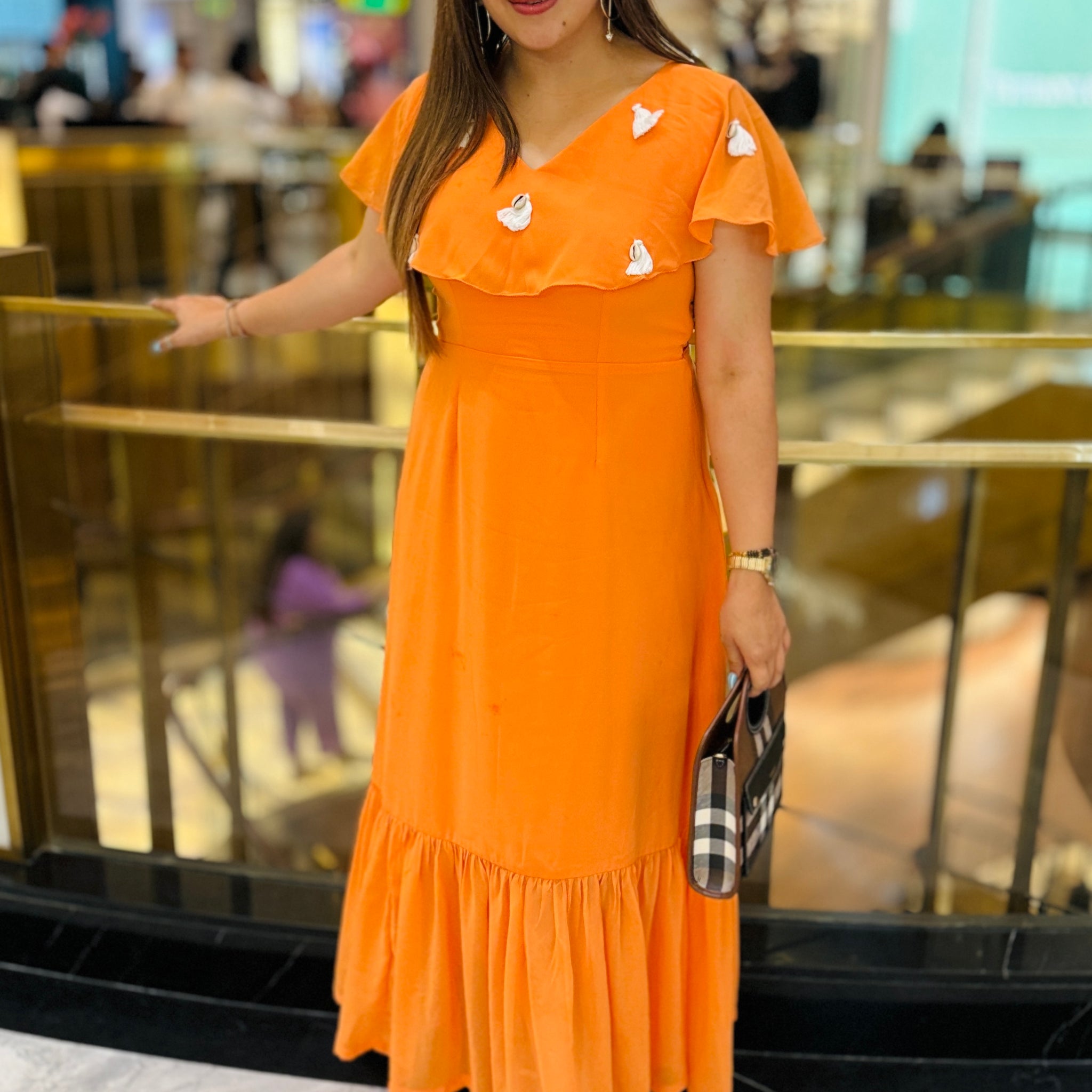 Boho Orange Maxi Dress