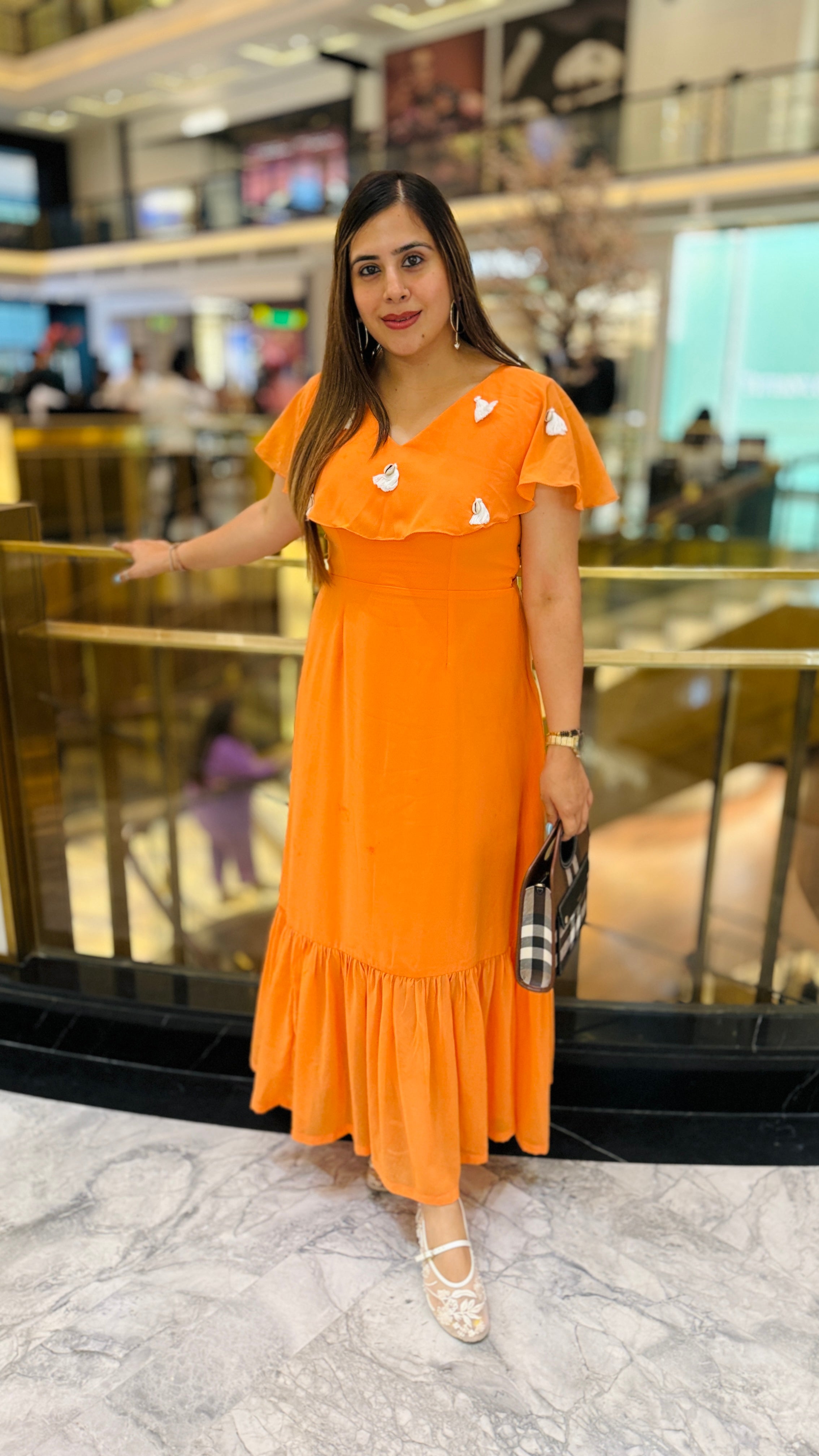 Boho Orange Maxi Dress