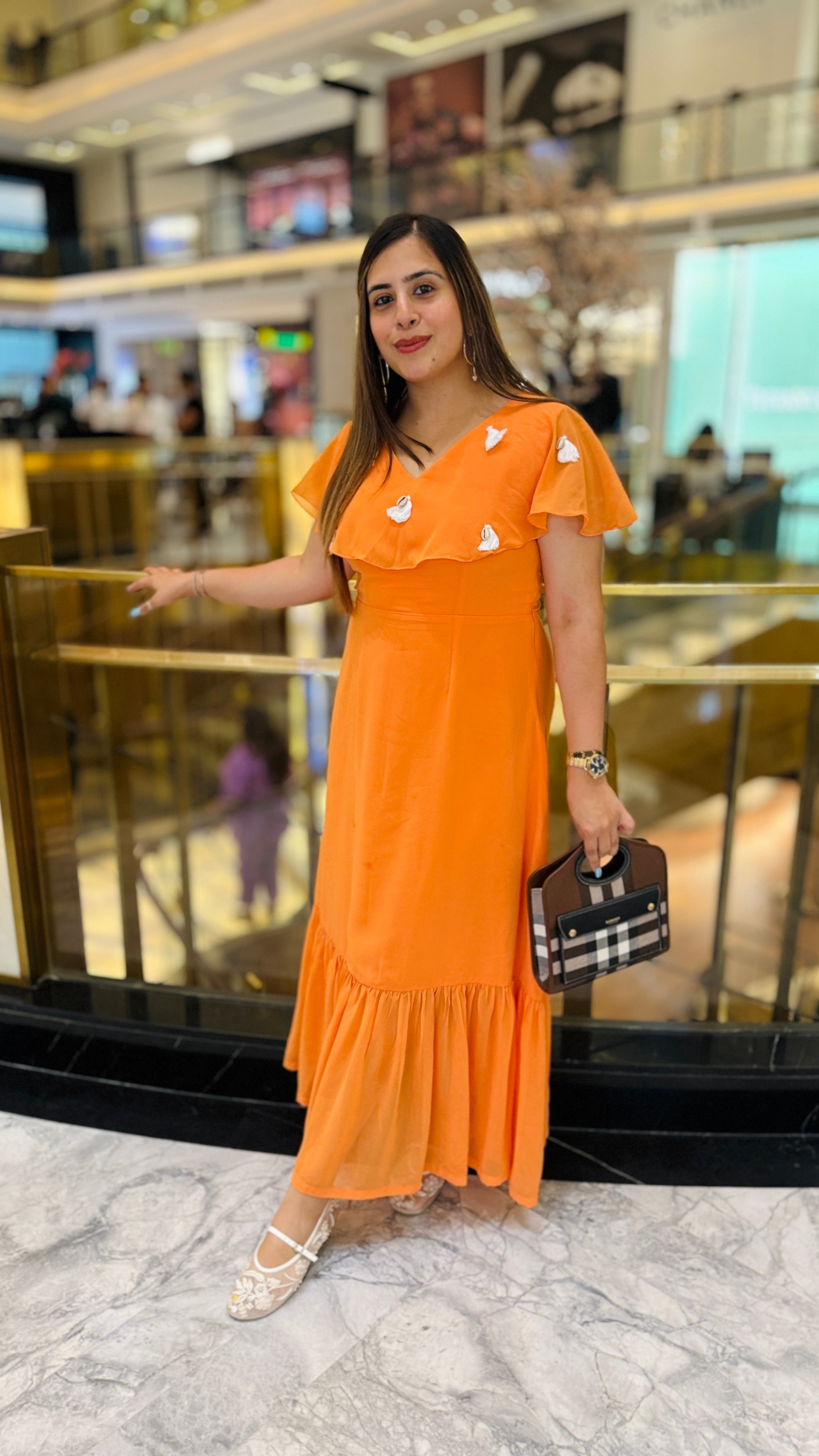 Boho Orange Maxi Dress
