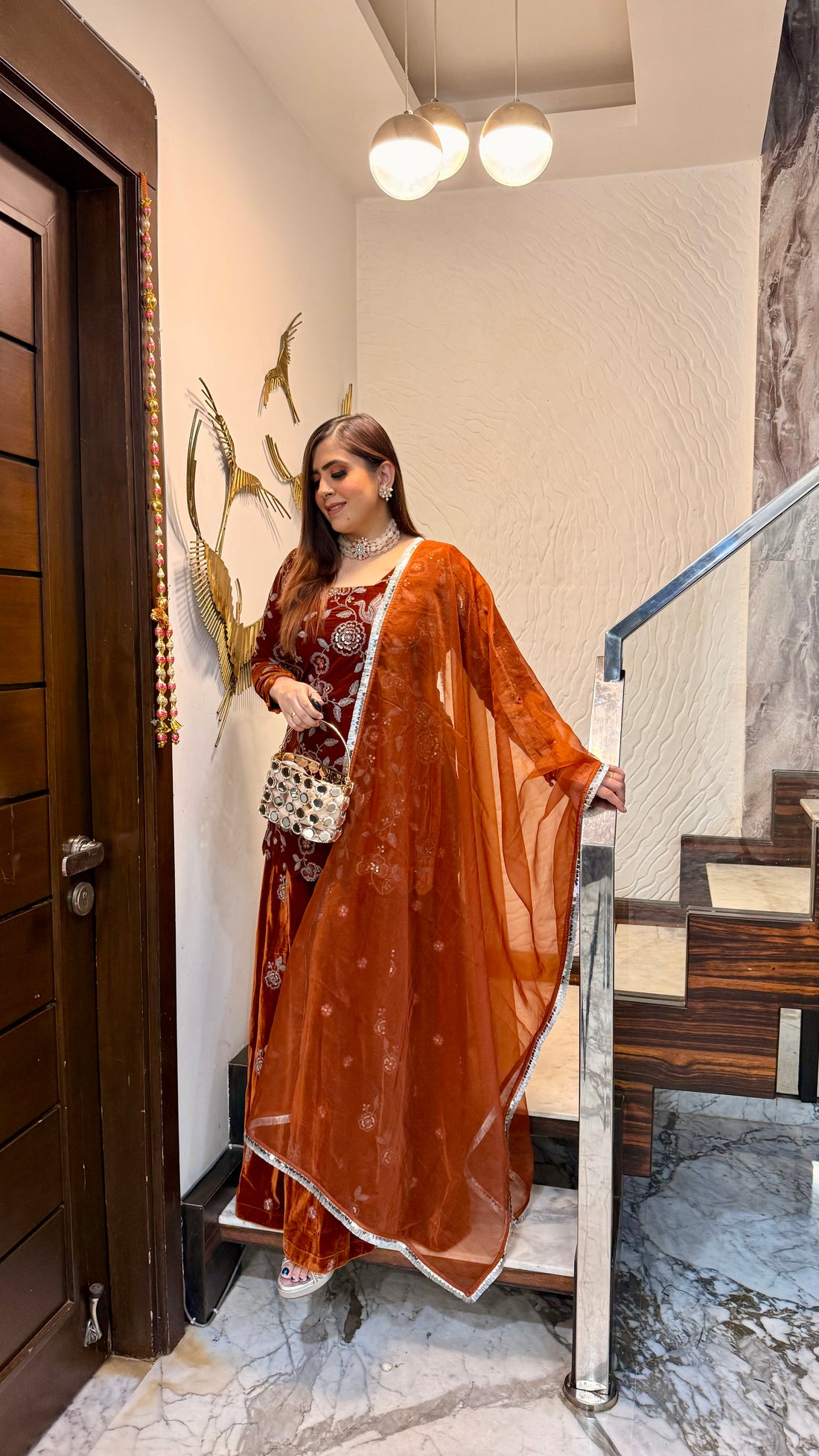 Sunset Radiance Sharara Suit