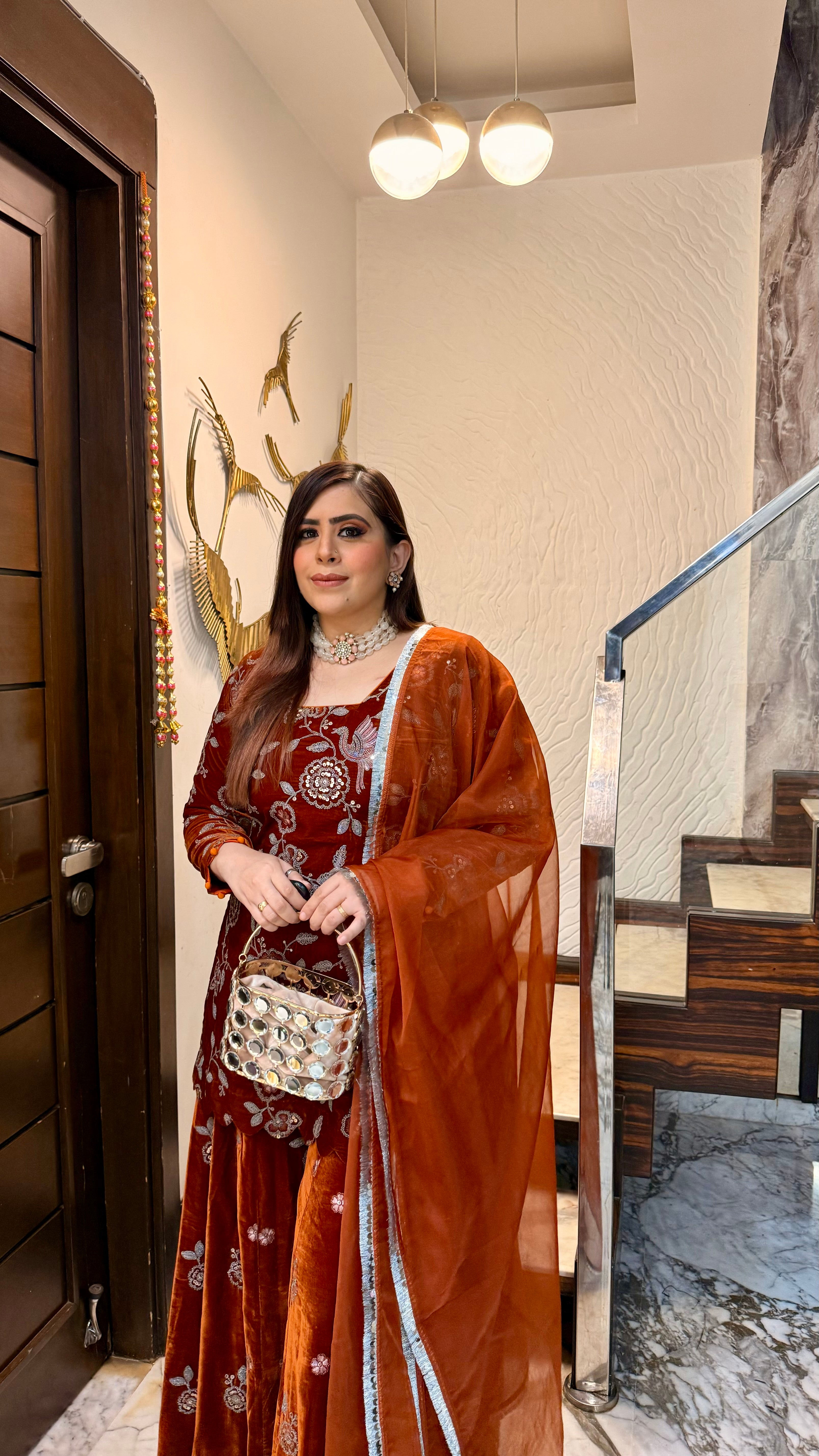 Sunset Radiance Sharara Suit