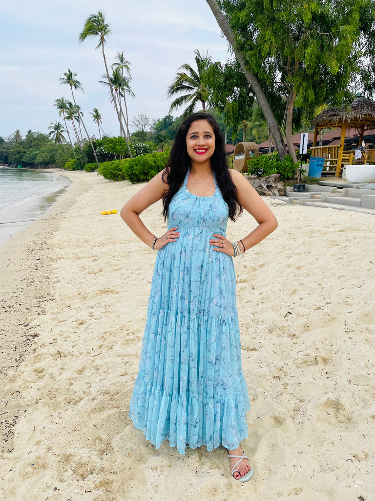Sky Blue Vacation Maxi Dress
