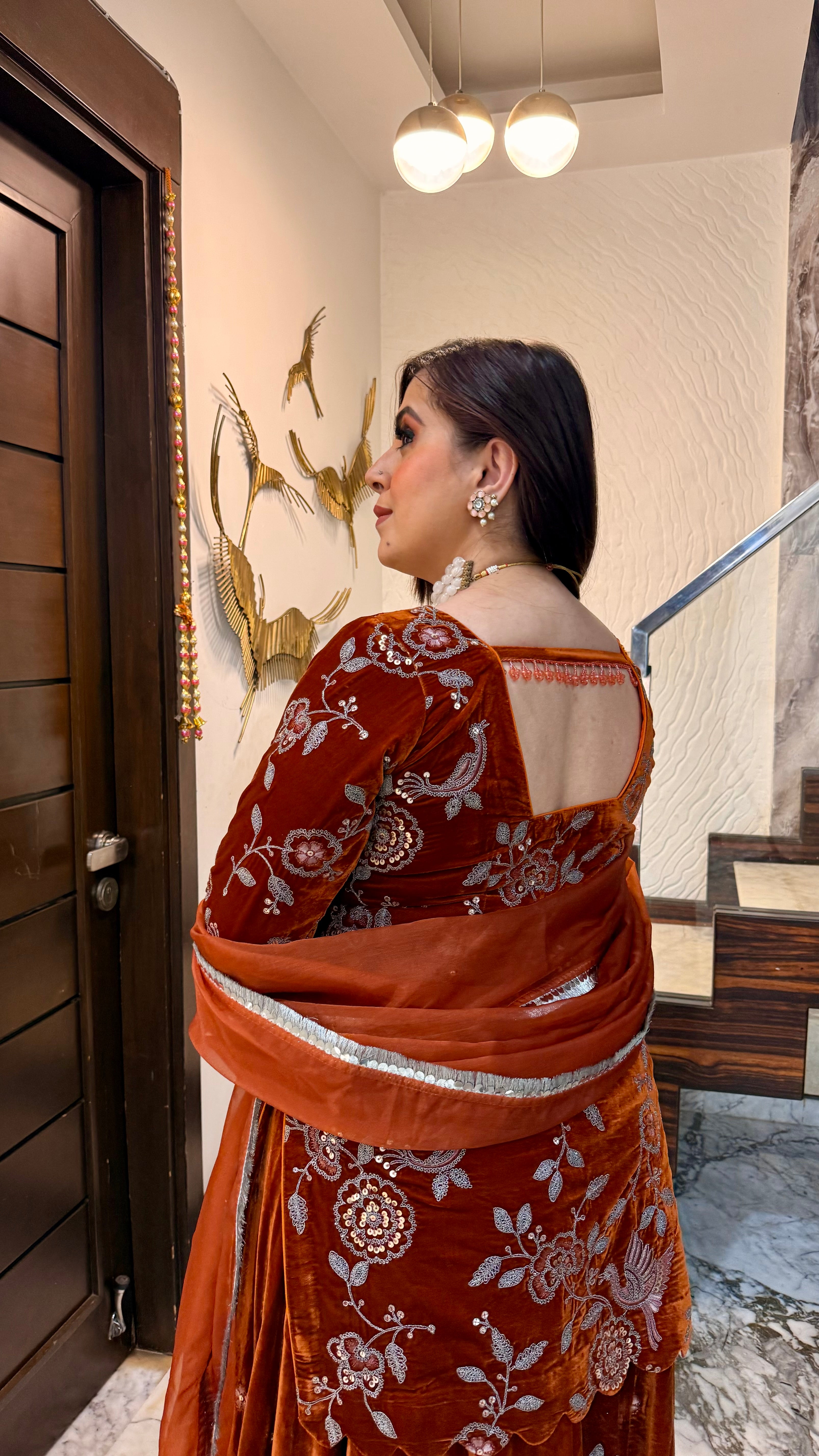 Sunset Radiance Sharara Suit