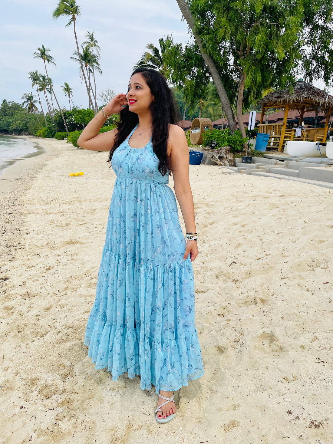 Sky Blue Vacation Maxi Dress