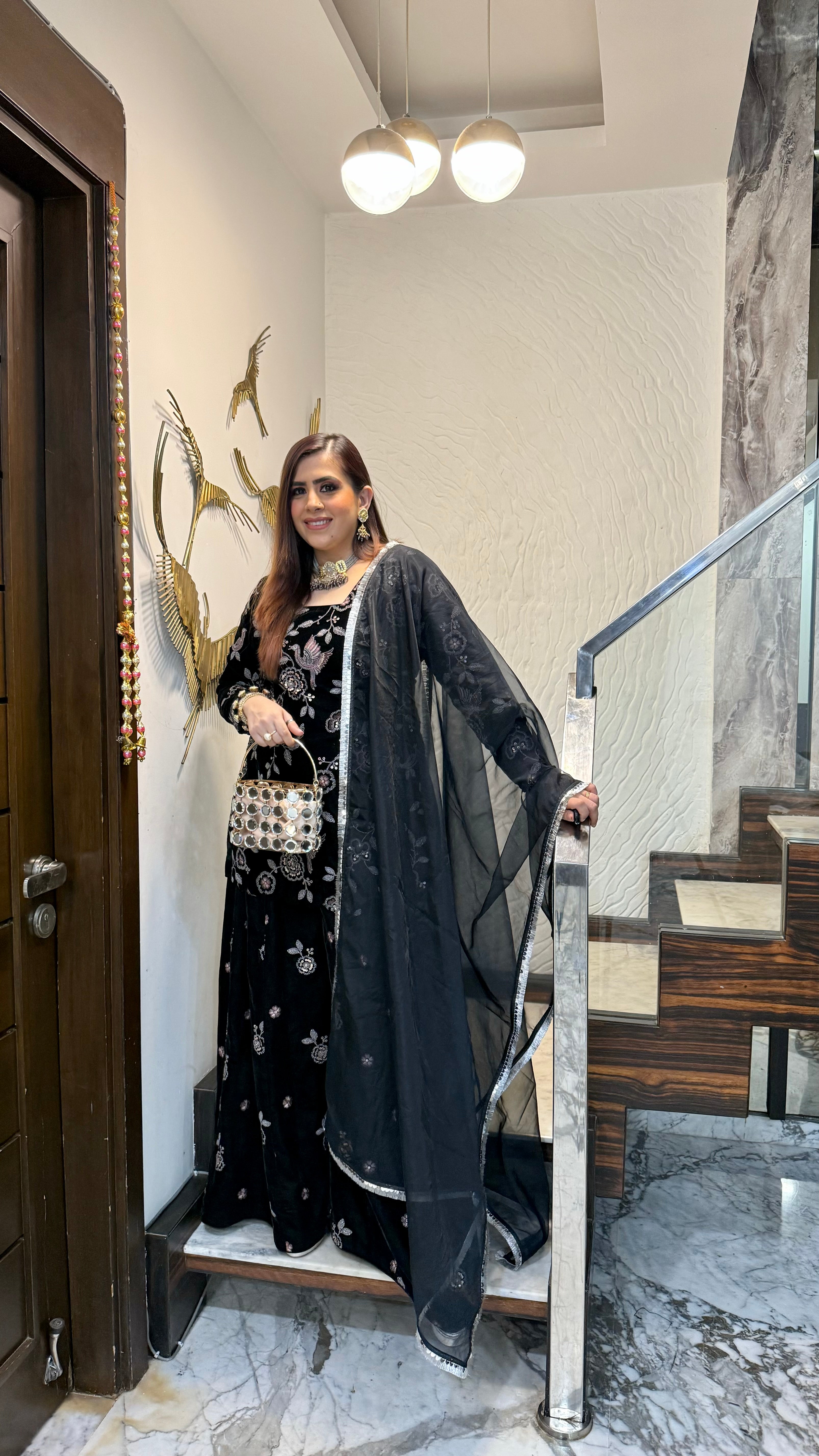 Black Magic Sharara Suit