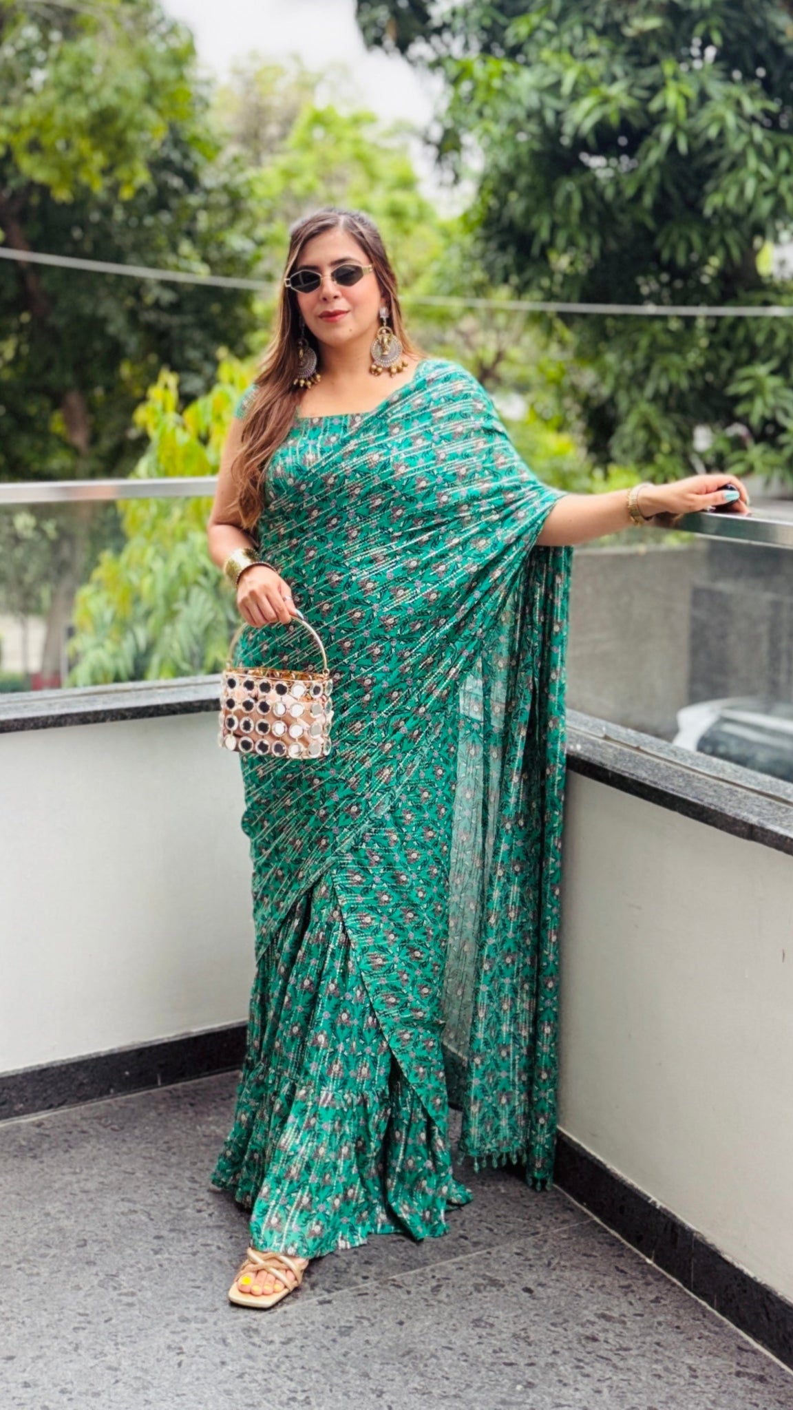 Green Maxi Saree
