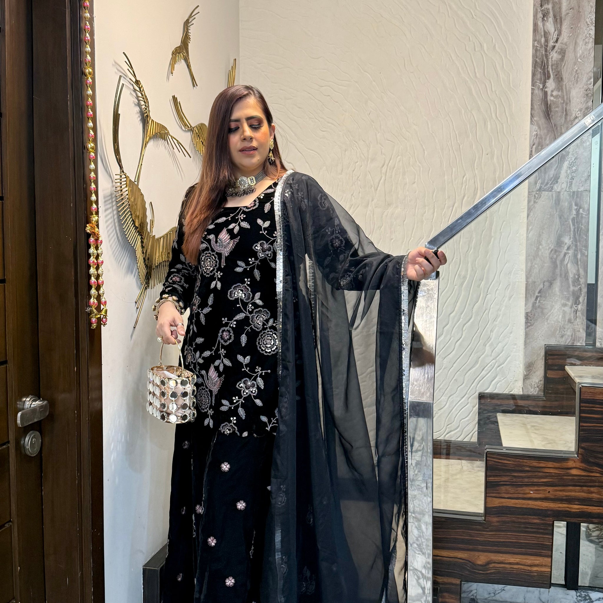 Black Magic Sharara Suit