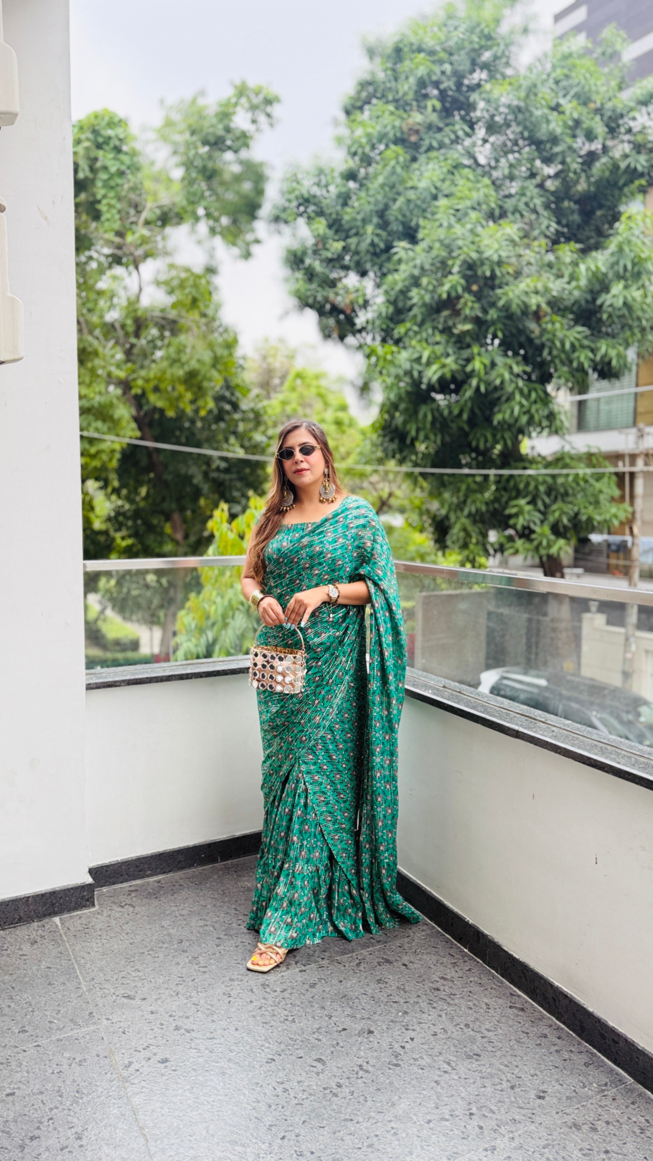 Green Maxi Saree