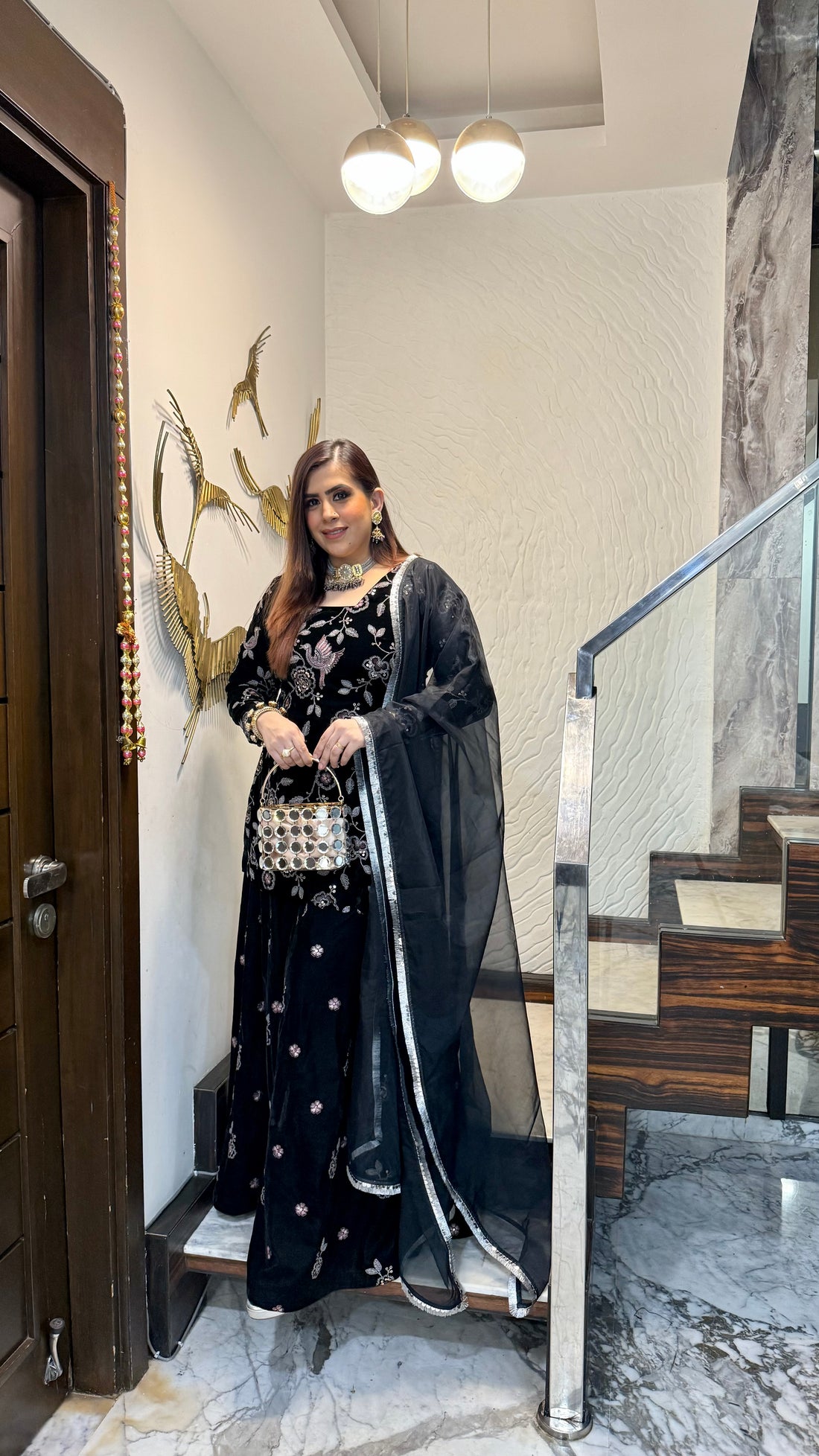 Black Magic Sharara Suit