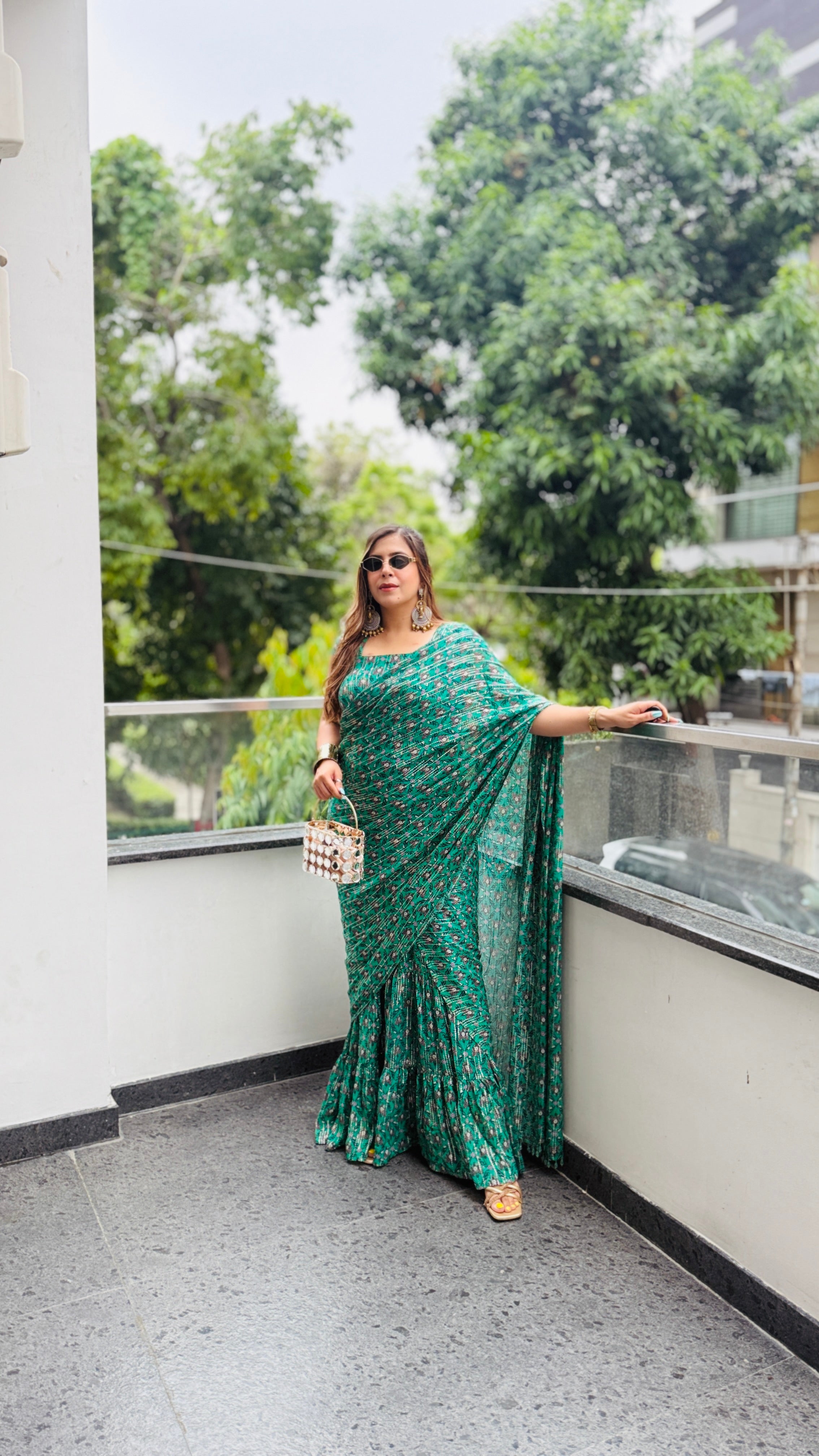 Green Maxi Saree