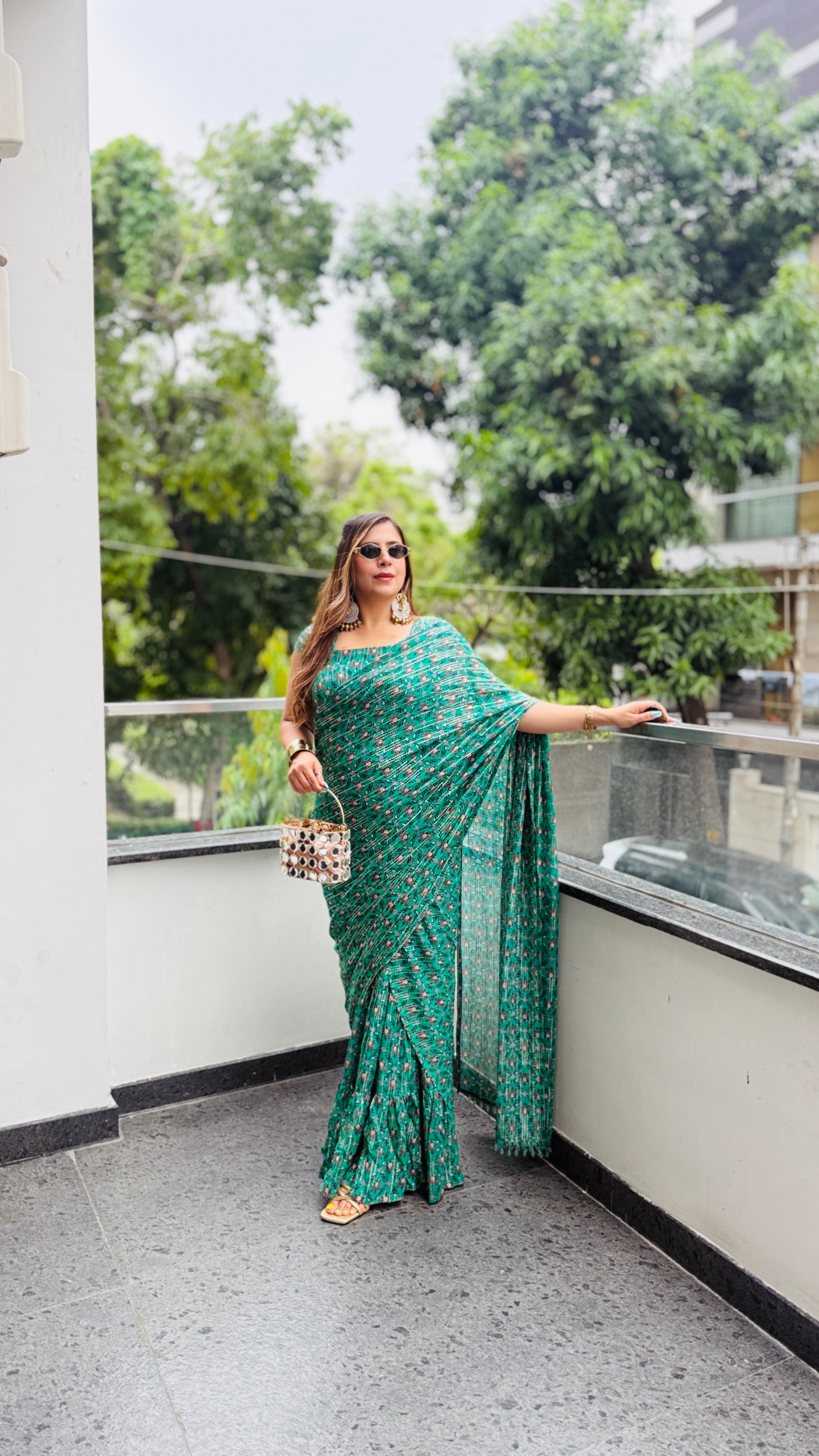 Green Maxi Saree