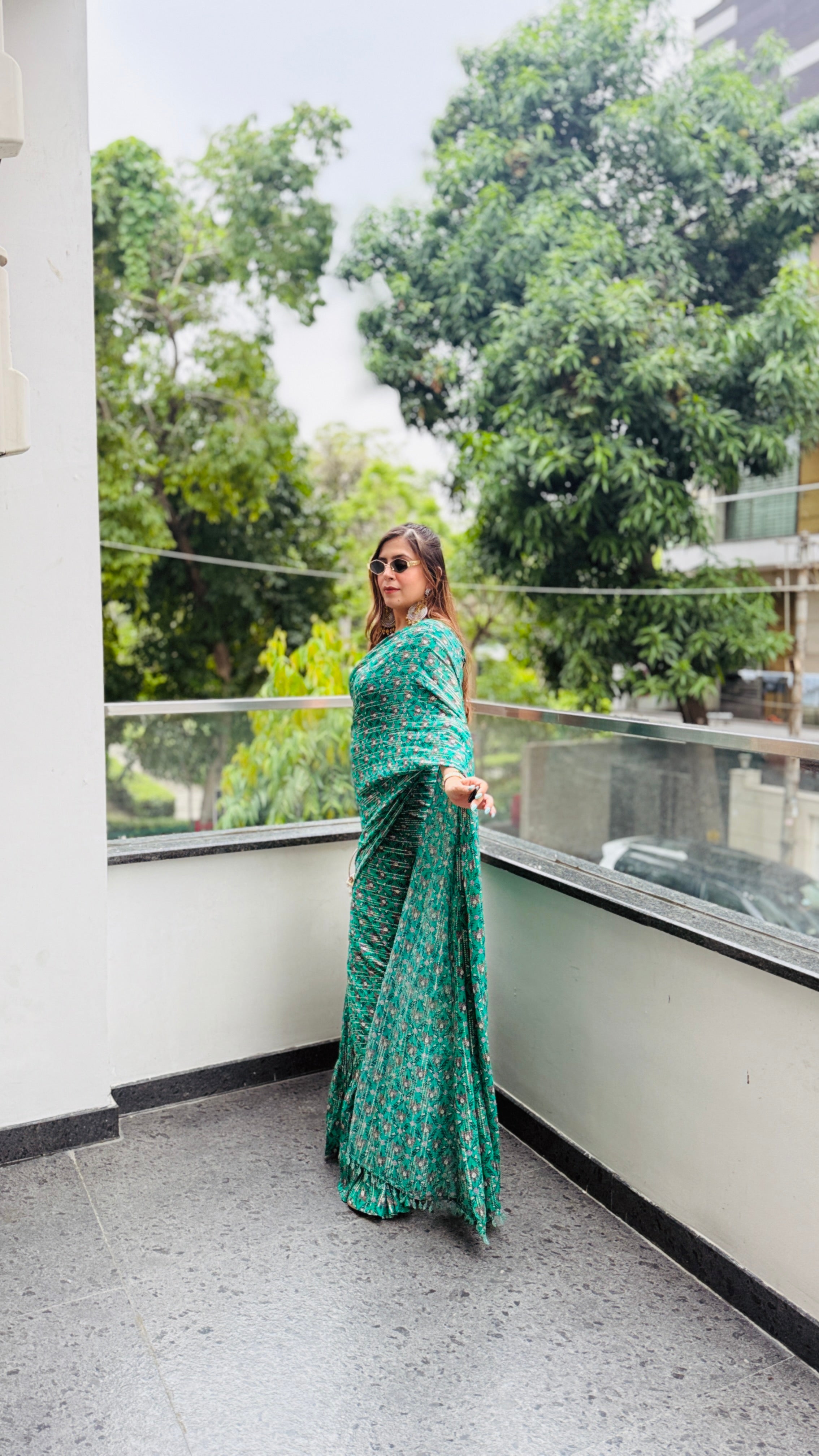 Green Maxi Saree