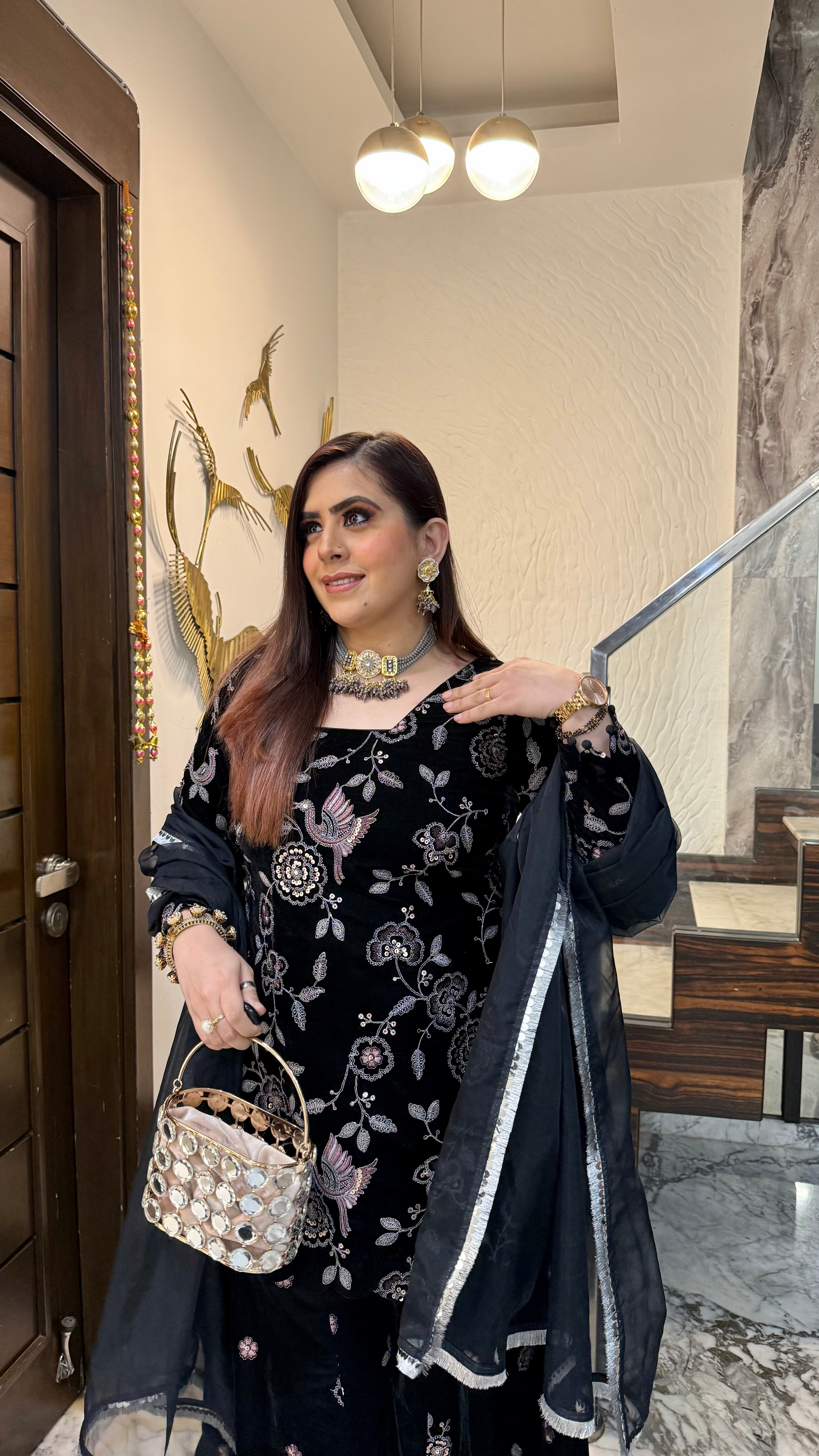 Black Magic Sharara Suit