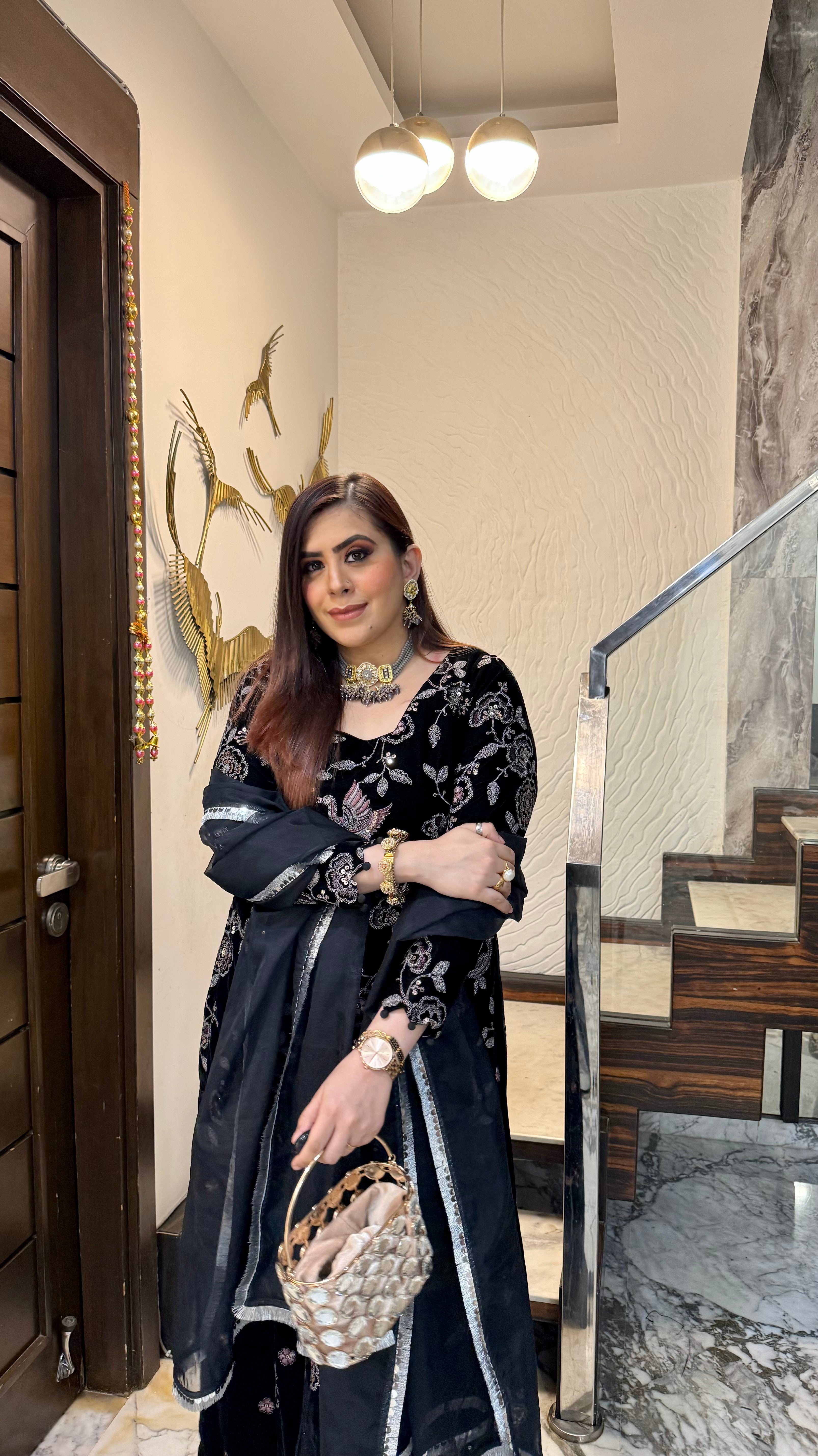 Black Magic Sharara Suit