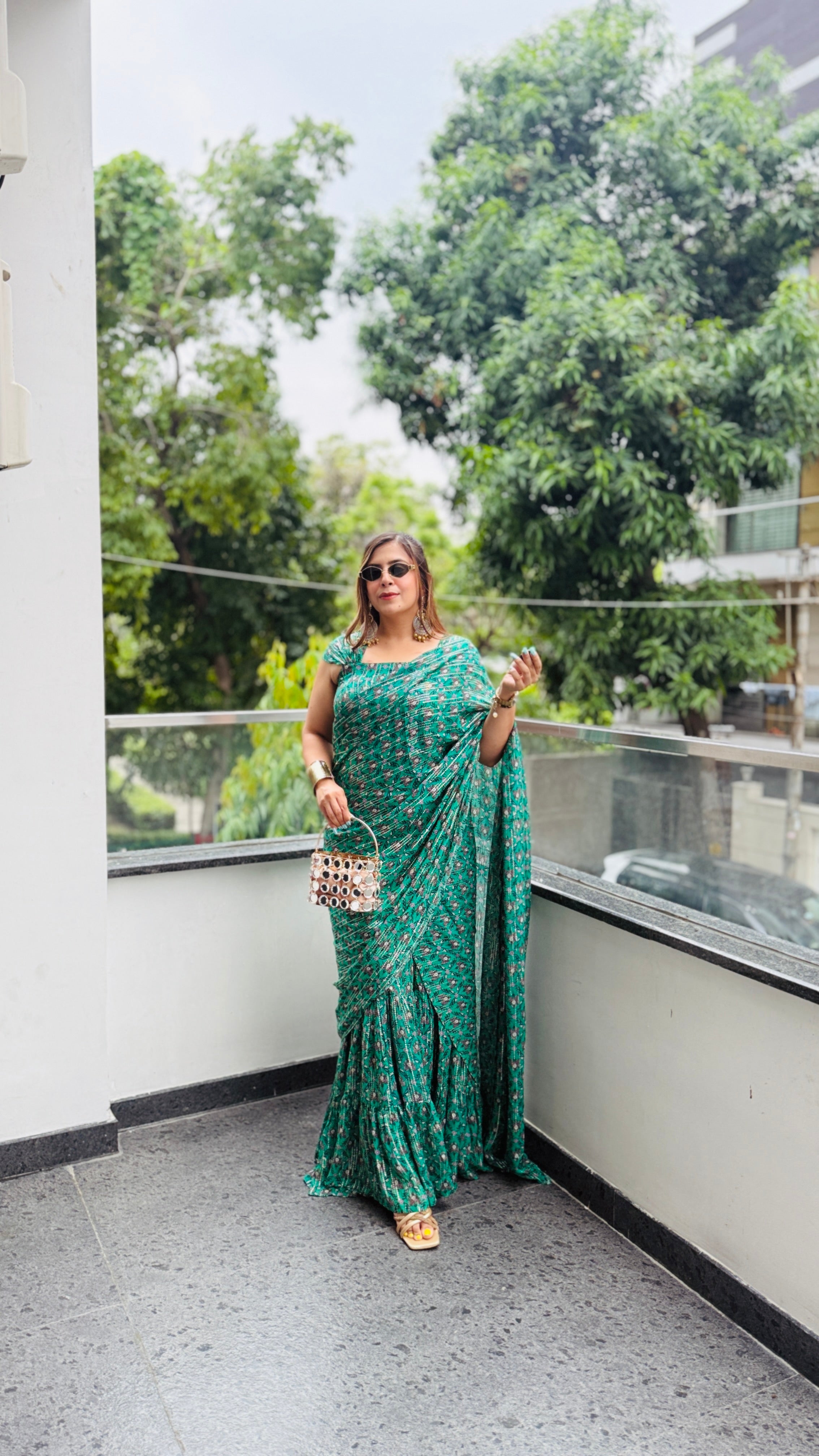 Green Maxi Saree