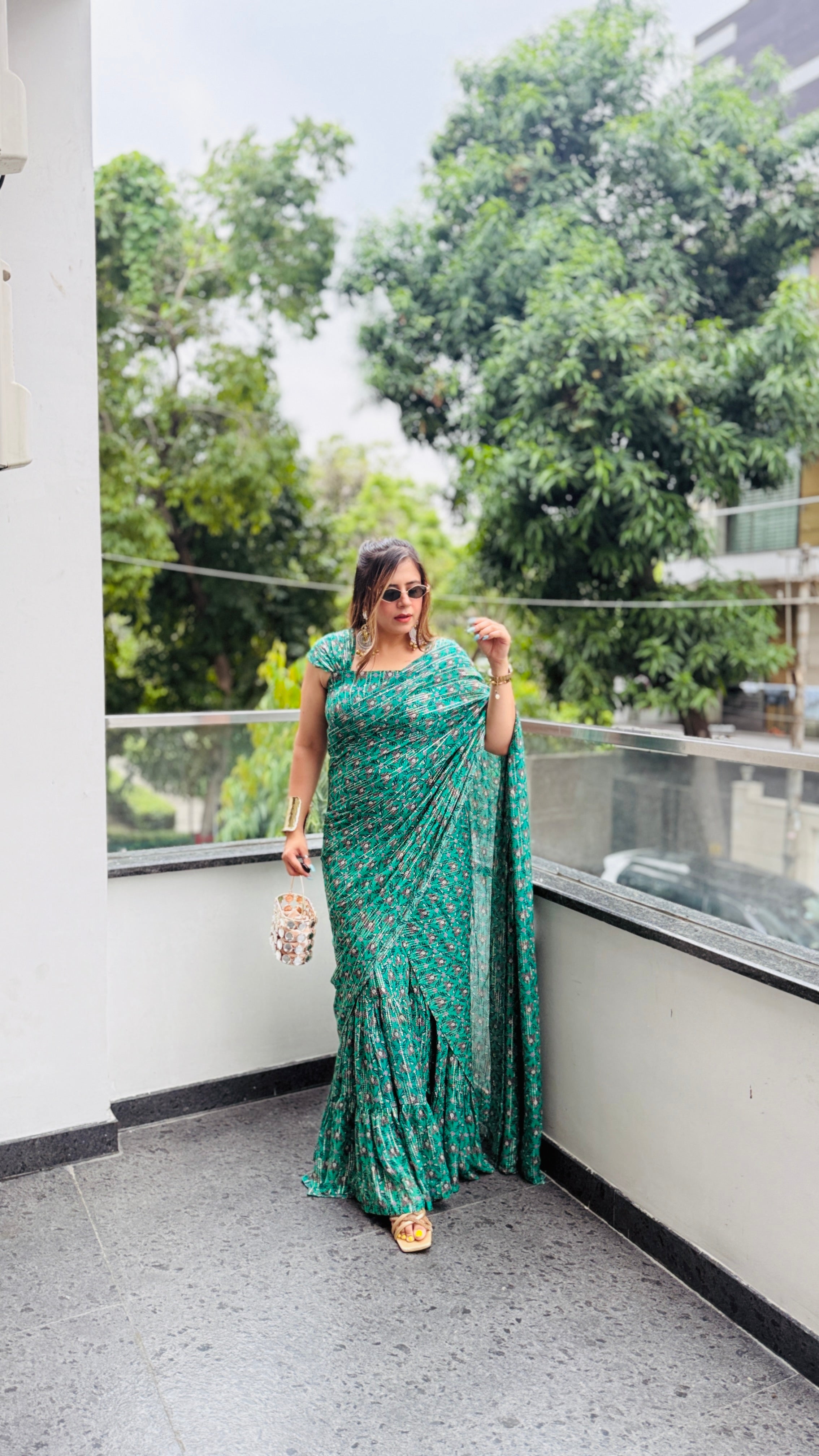 Green Maxi Saree