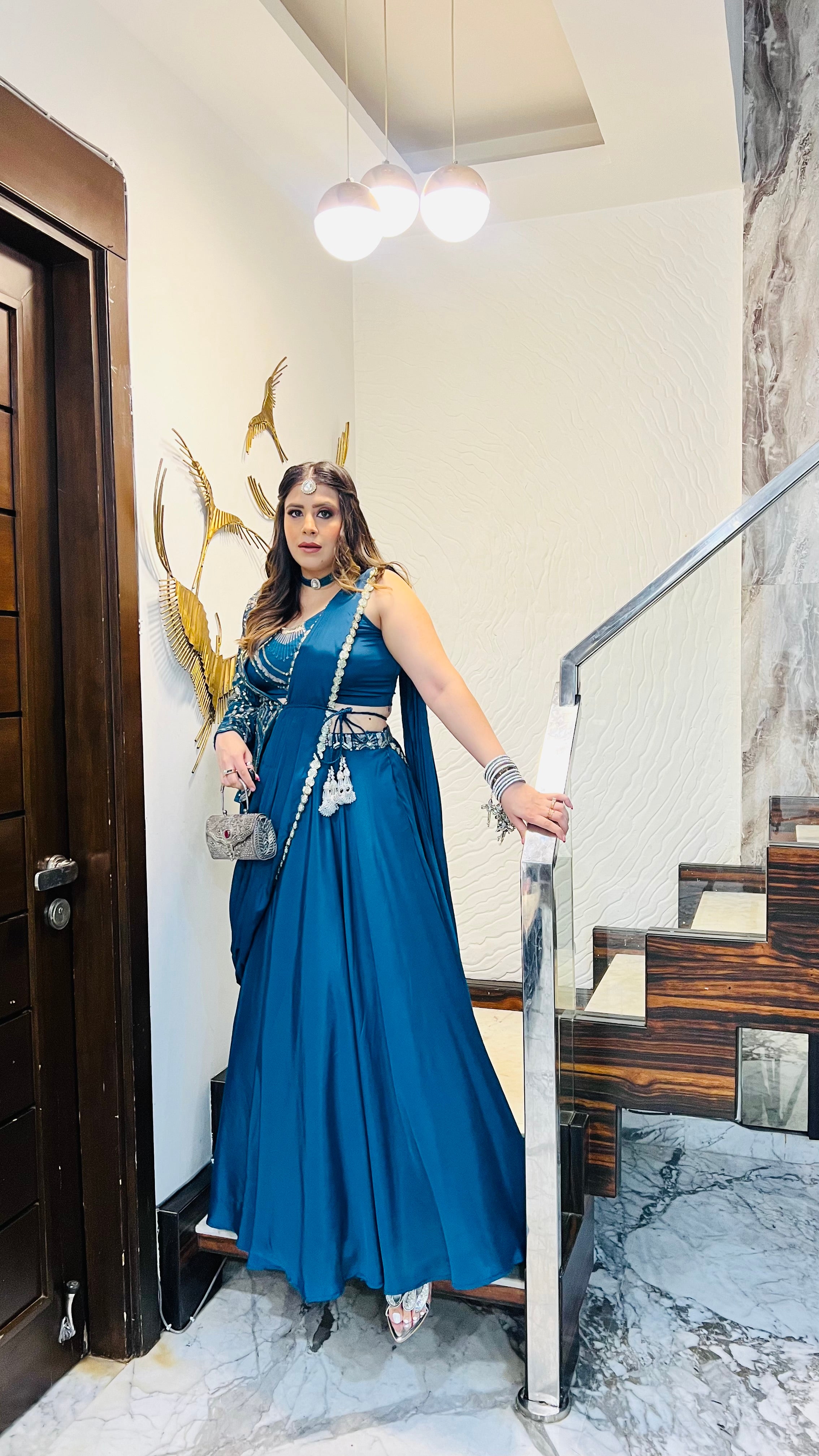 Peacock Jacket Saree