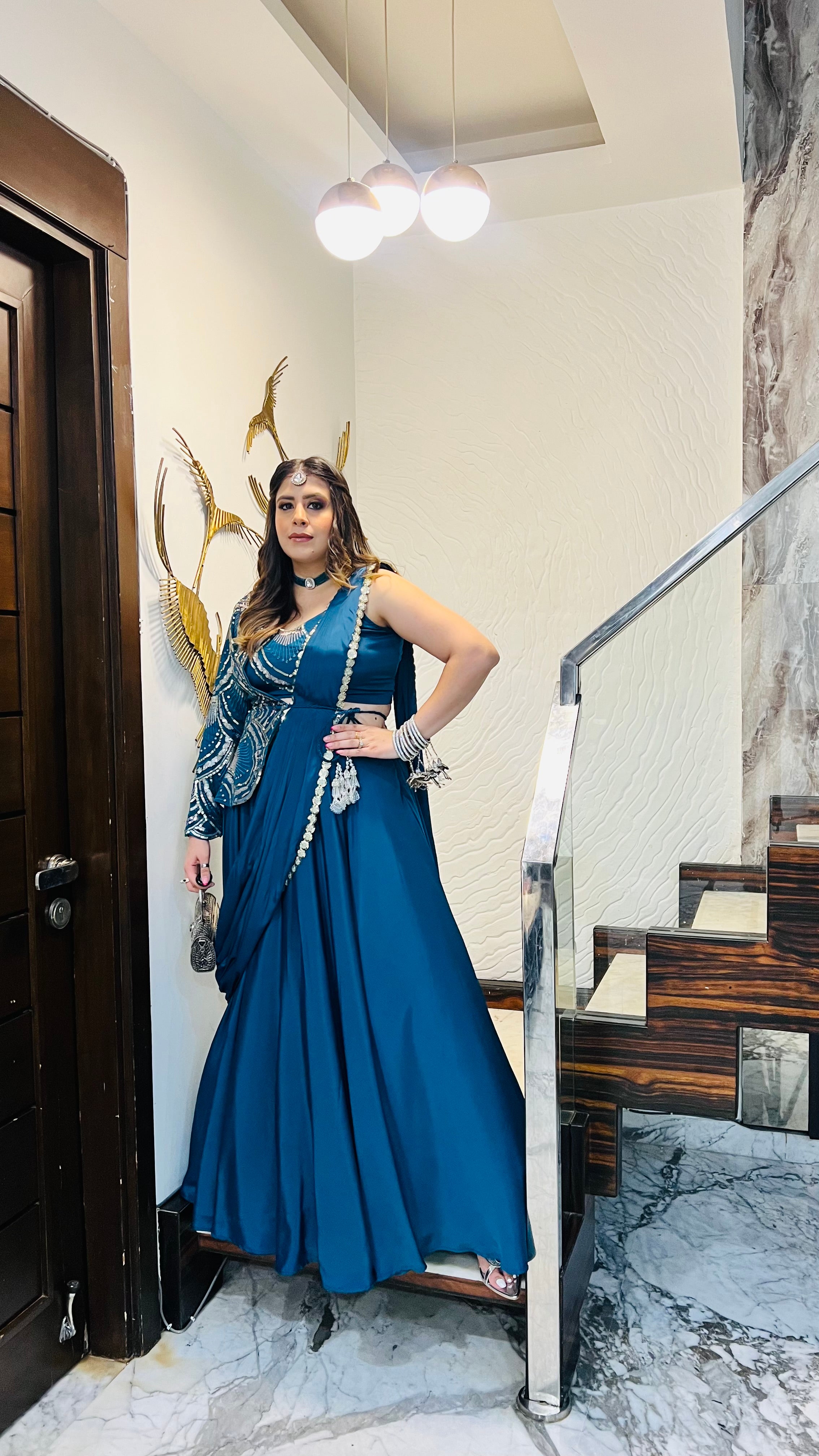 Peacock Jacket Saree