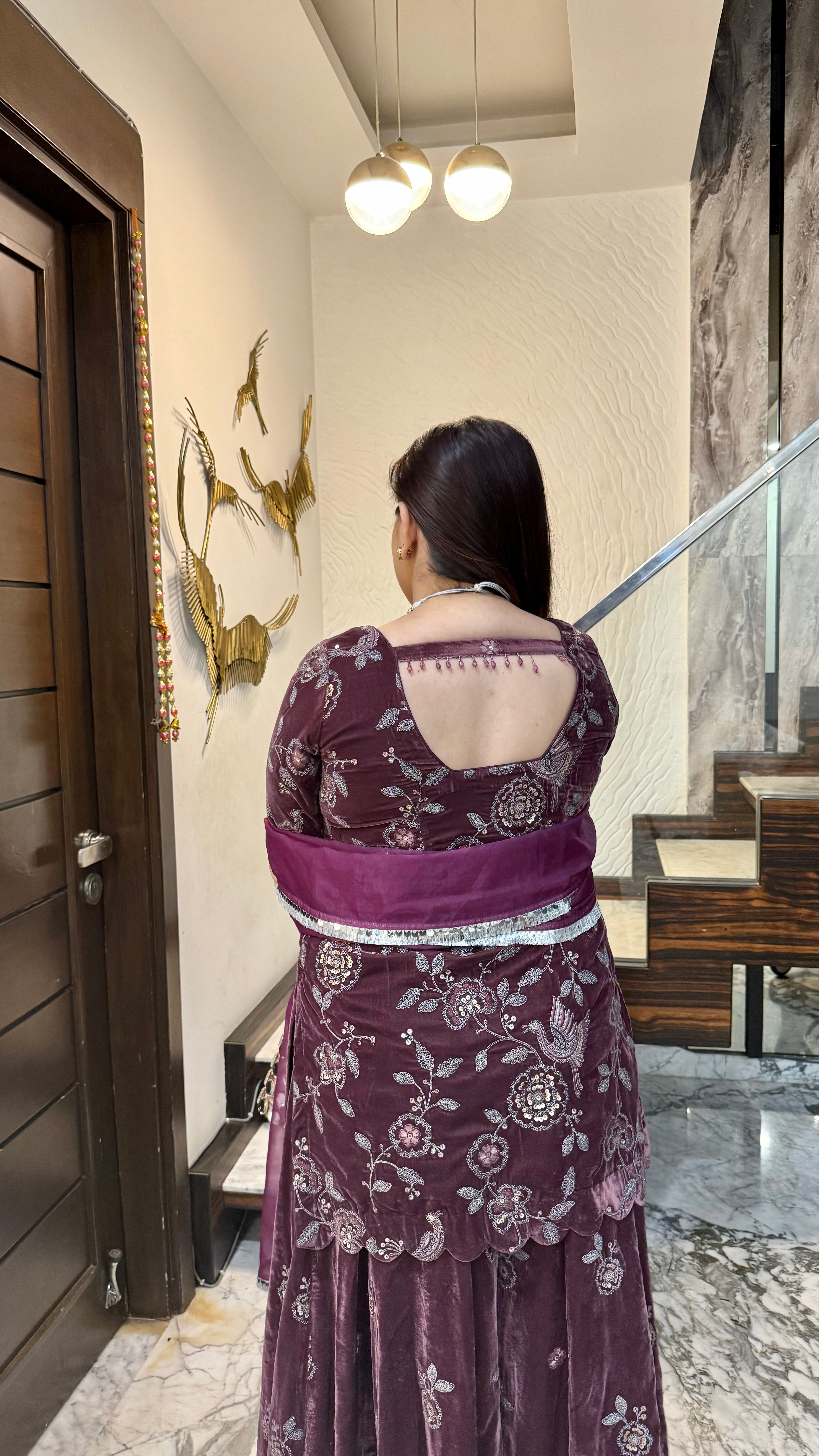 Mauve Story Sharara Suit