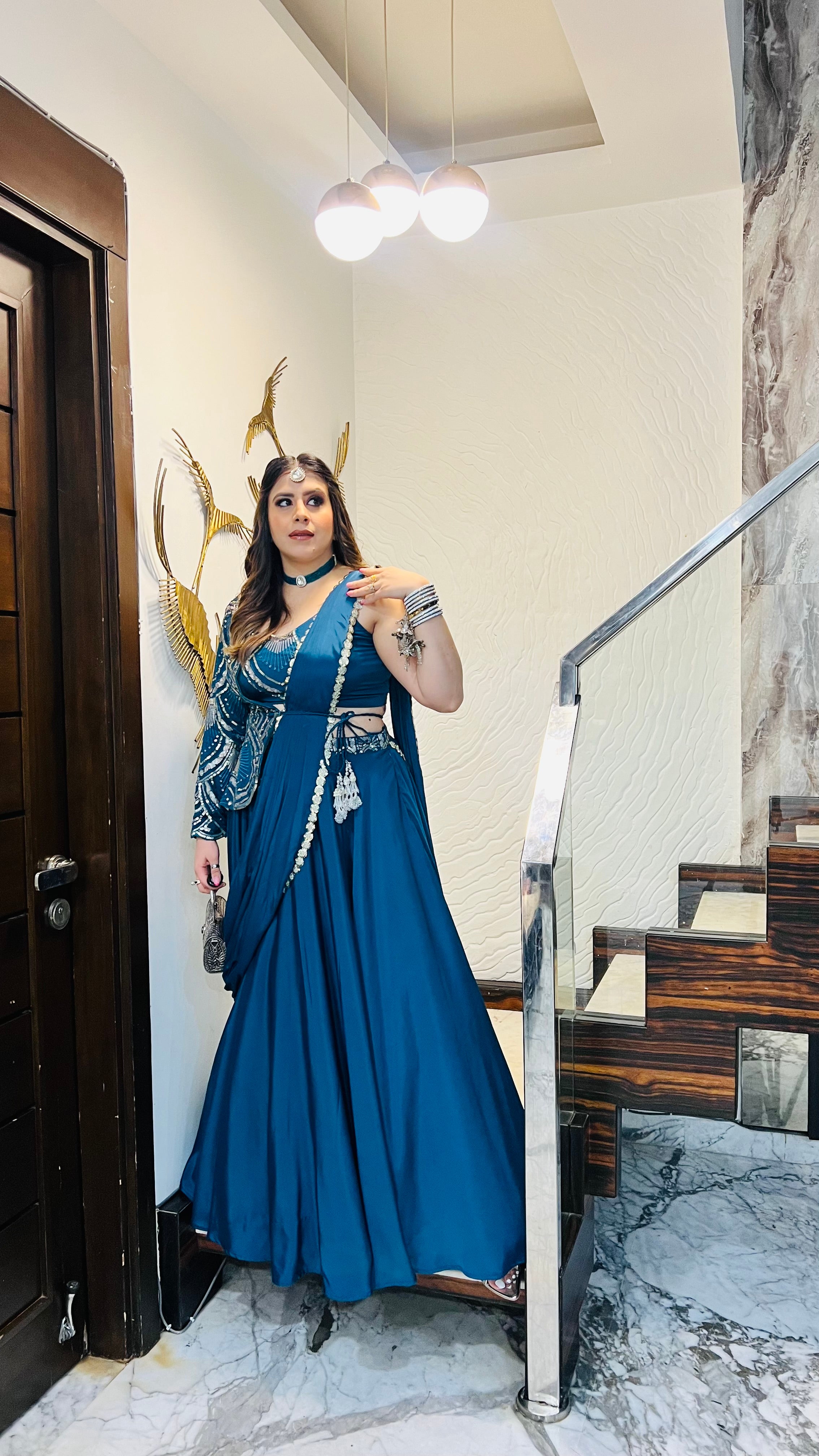 Peacock Jacket Saree