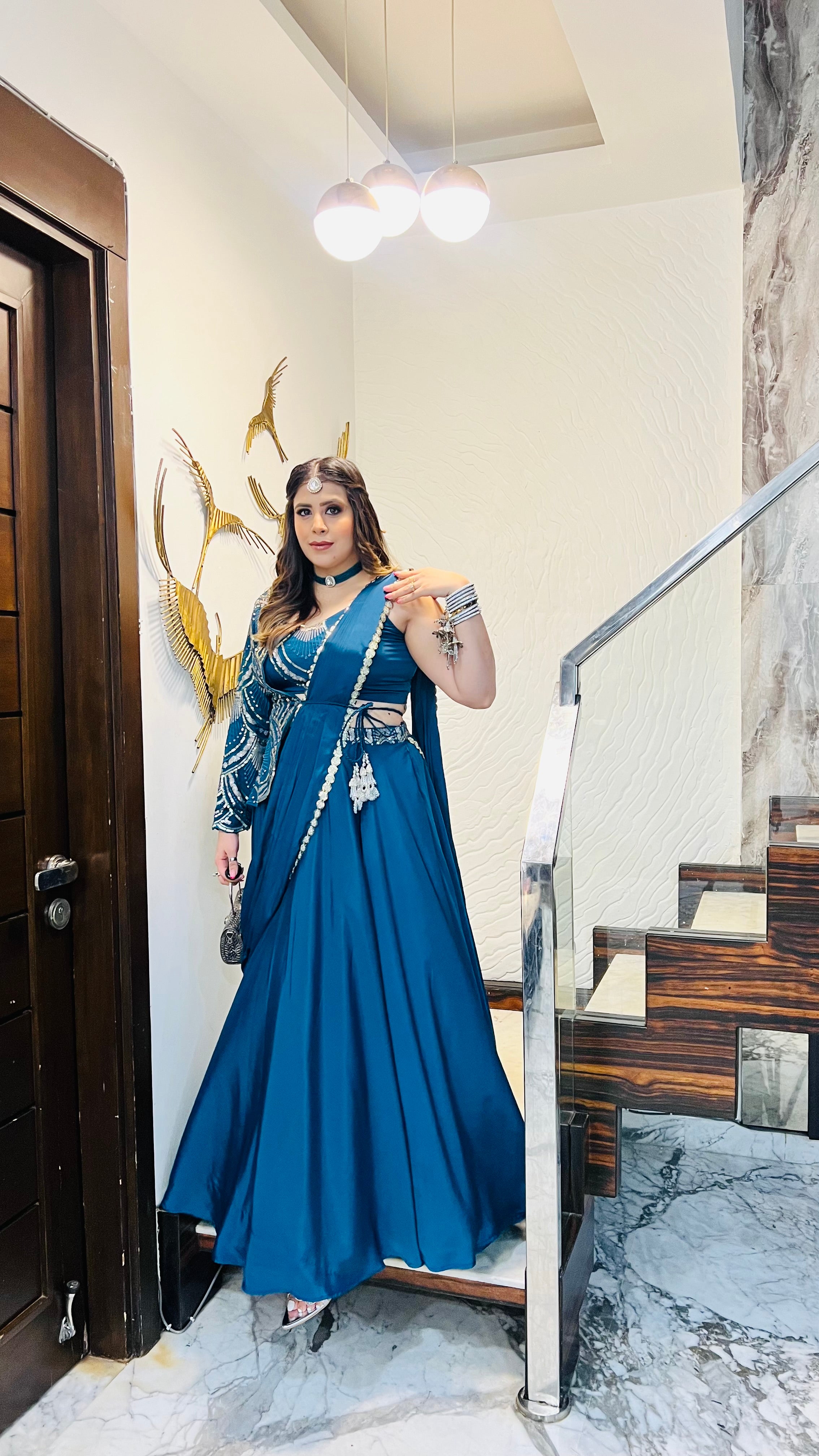 Peacock Jacket Saree