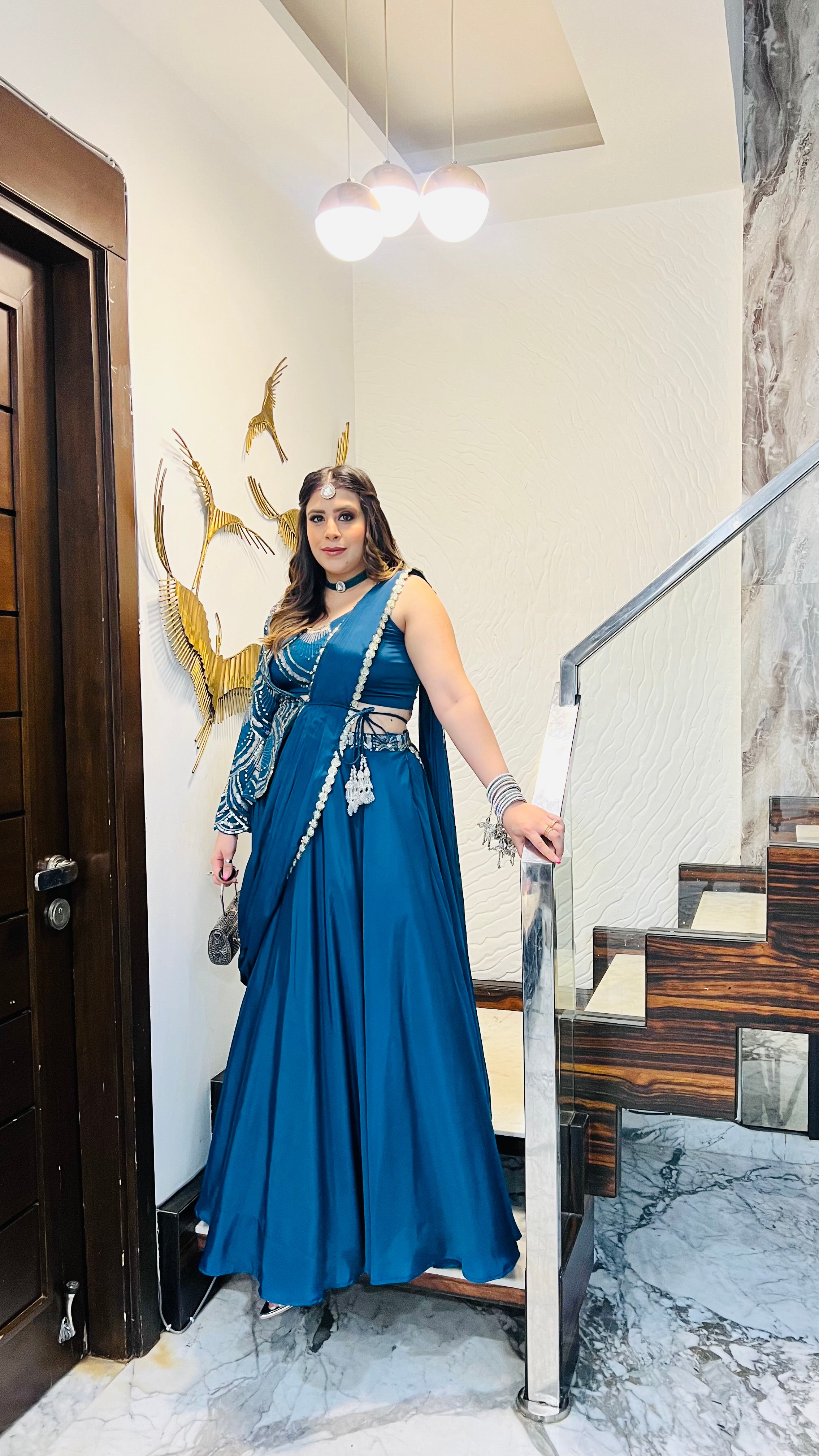 Peacock Jacket Saree