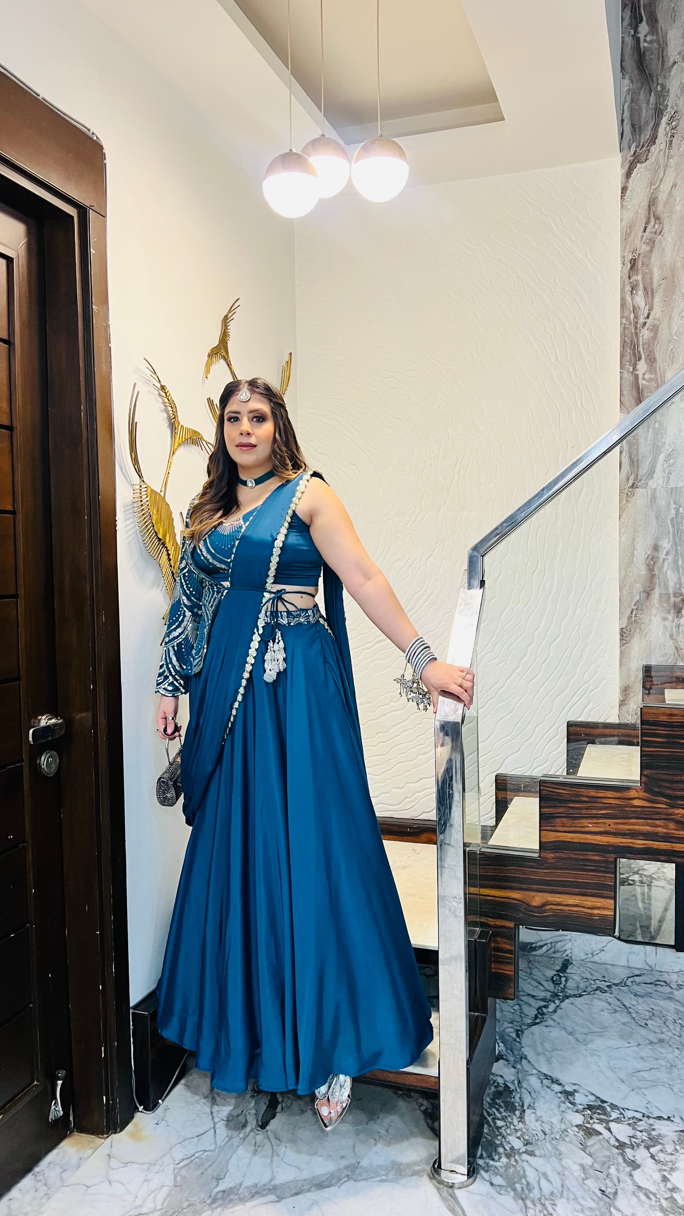 Peacock Jacket Saree