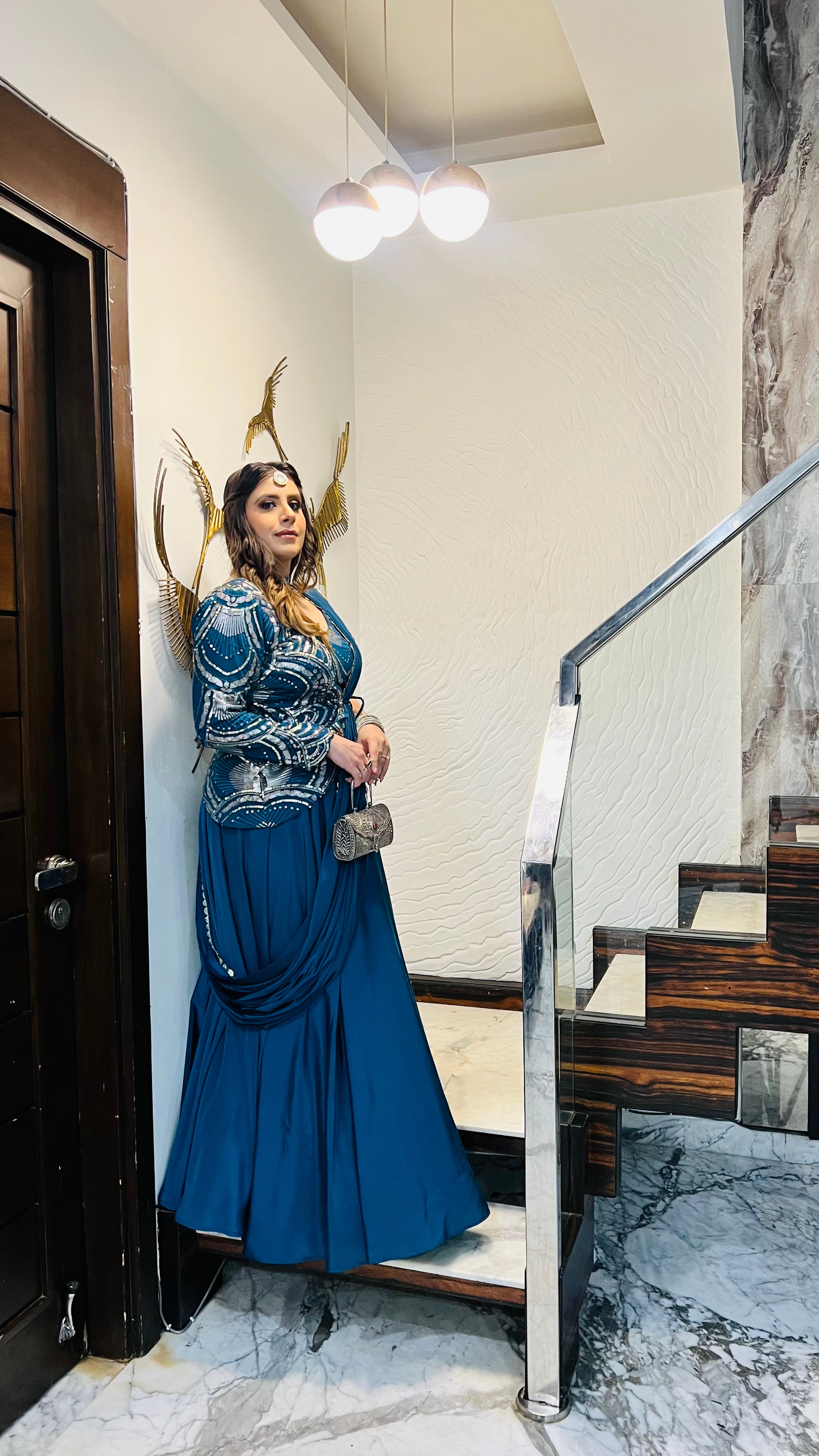 Peacock Jacket Saree