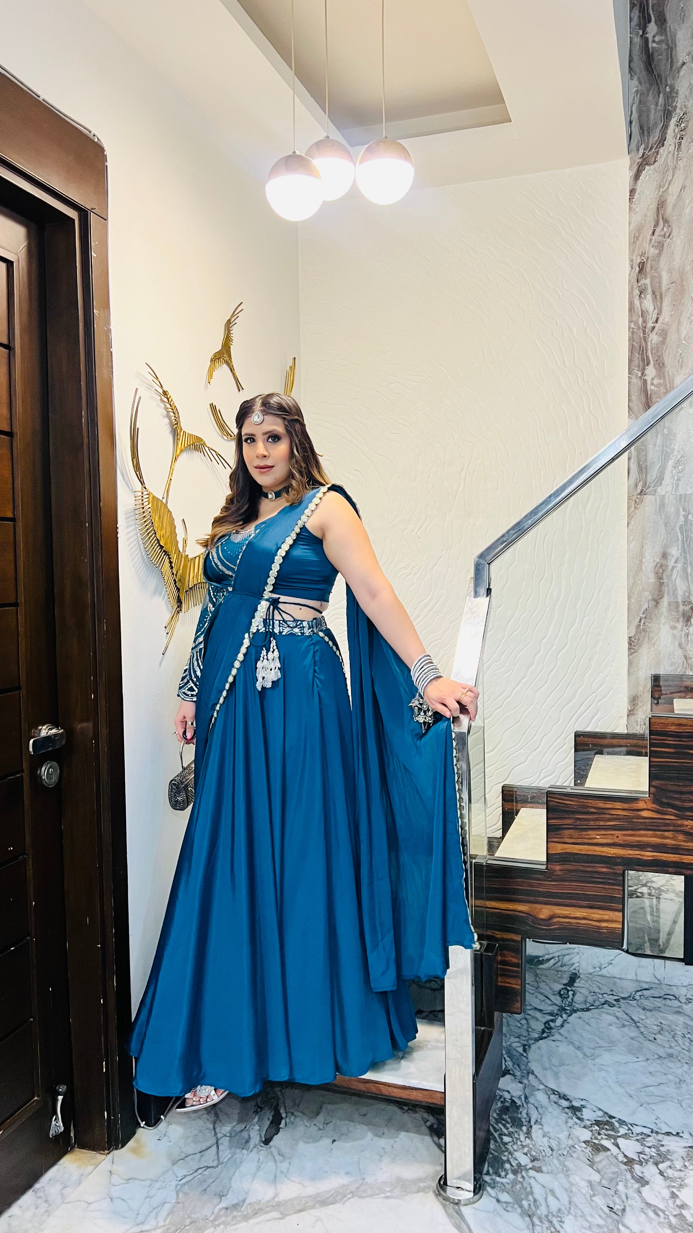 Peacock Jacket Saree