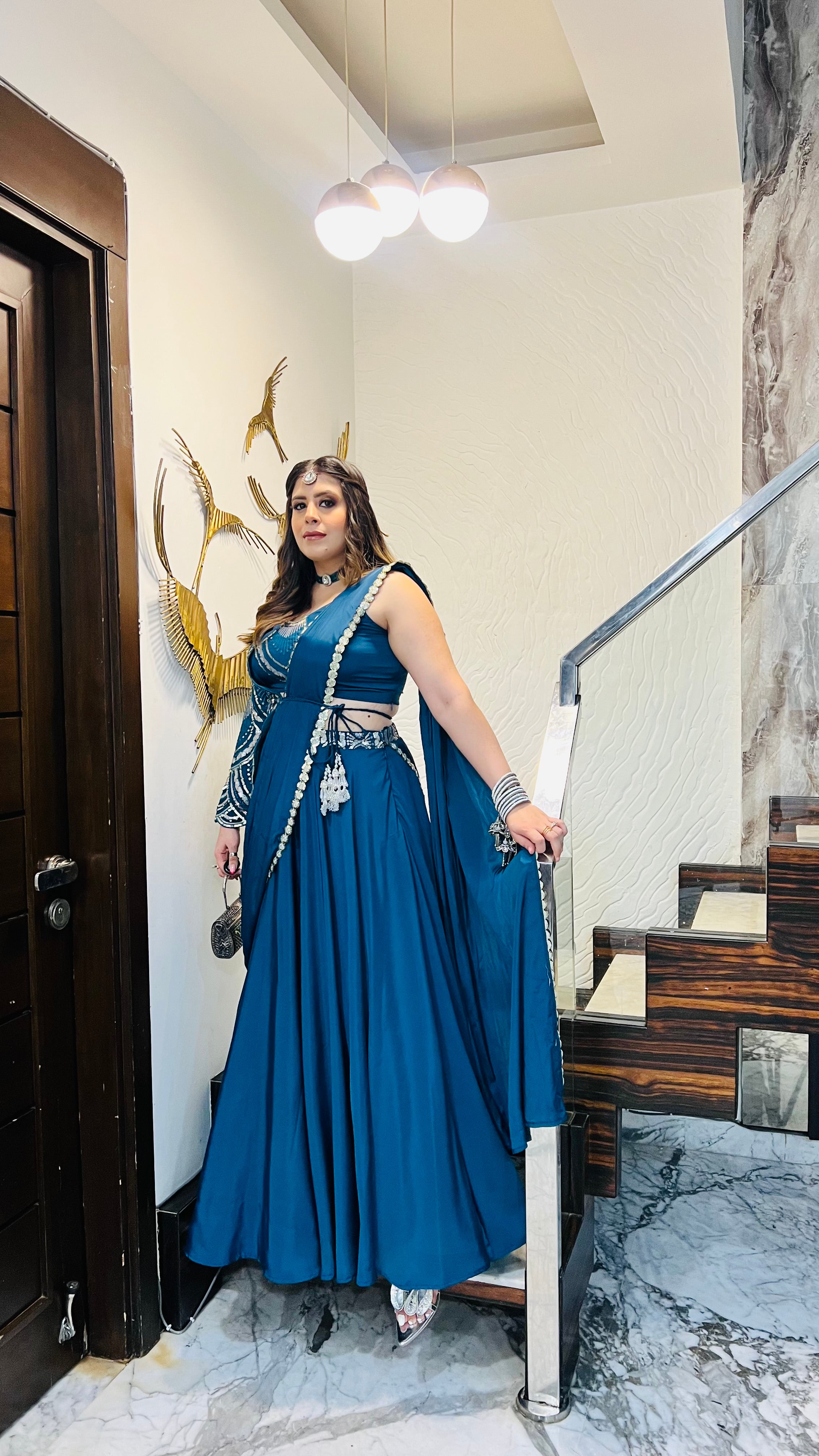 Peacock Jacket Saree