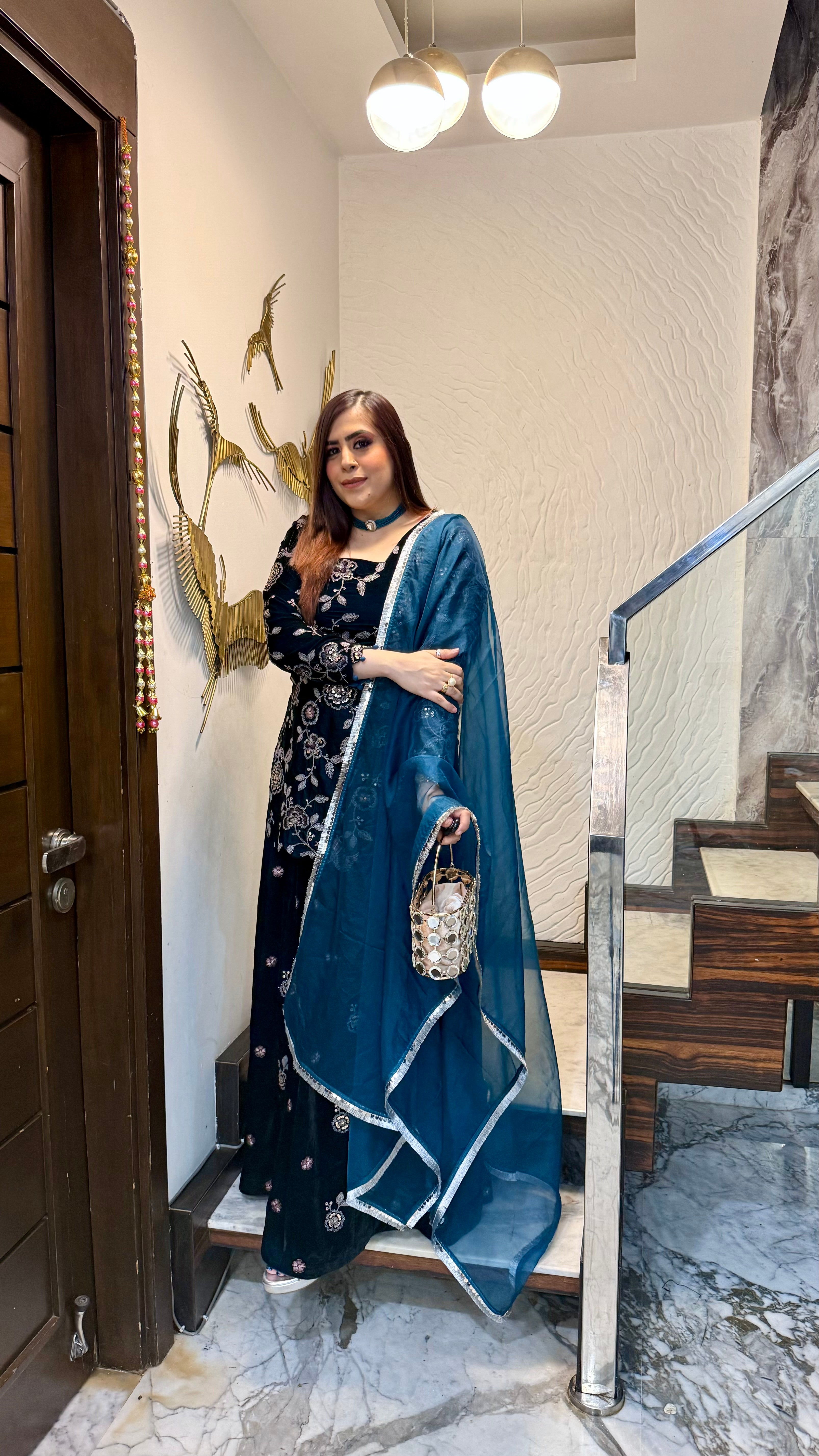 Peacock Power Sharara suit