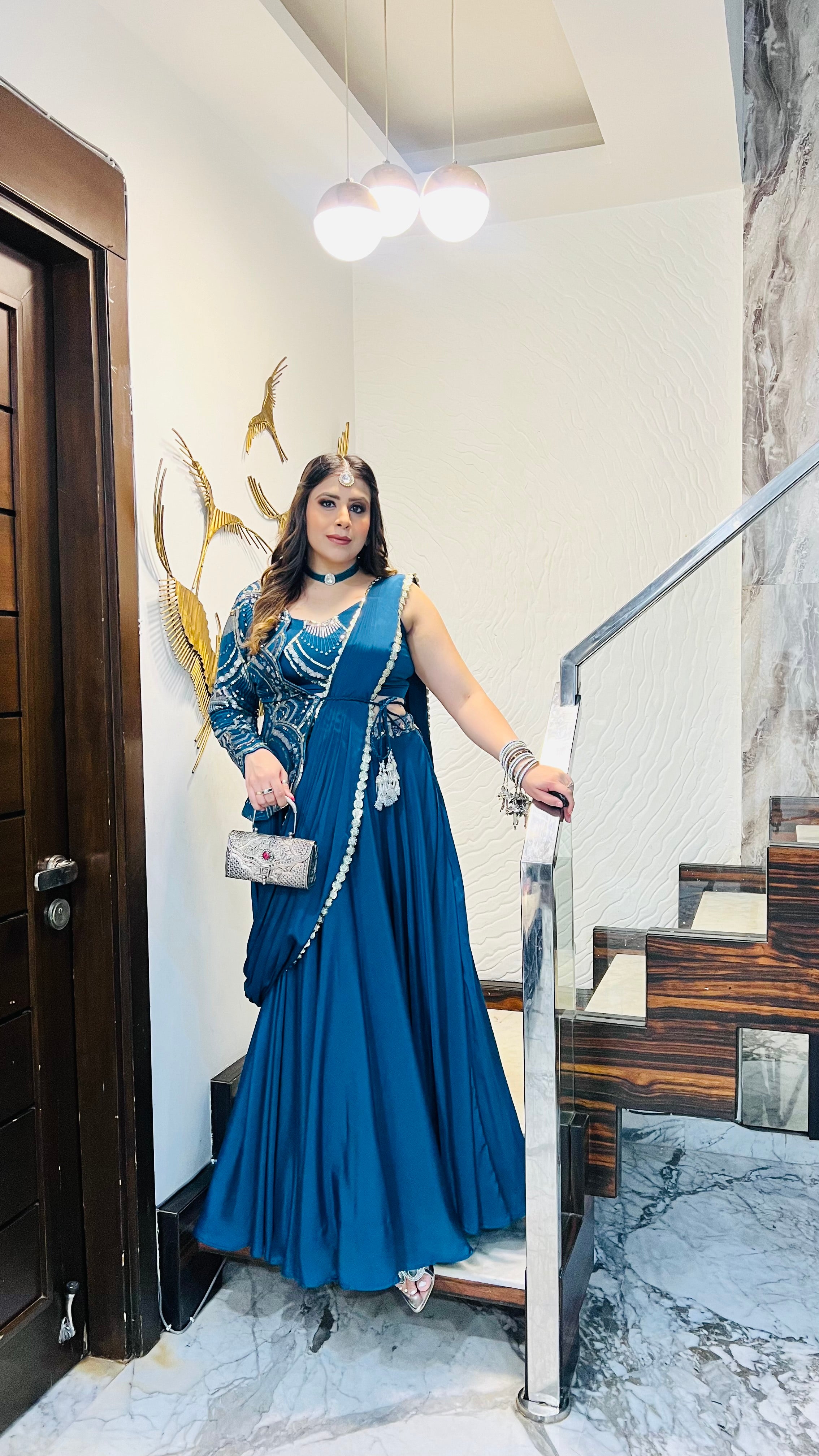 Peacock Jacket Saree