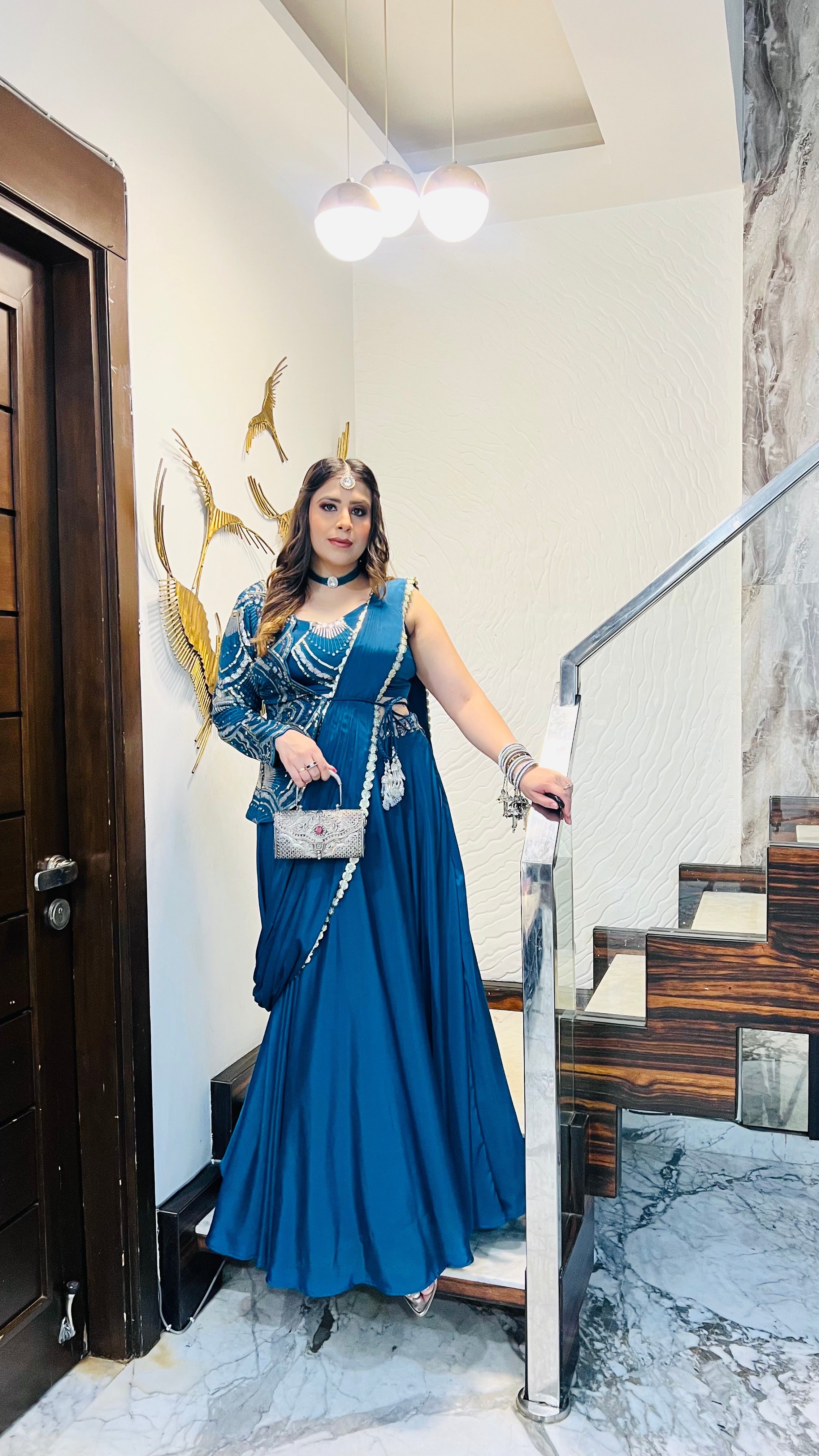 Peacock Jacket Saree