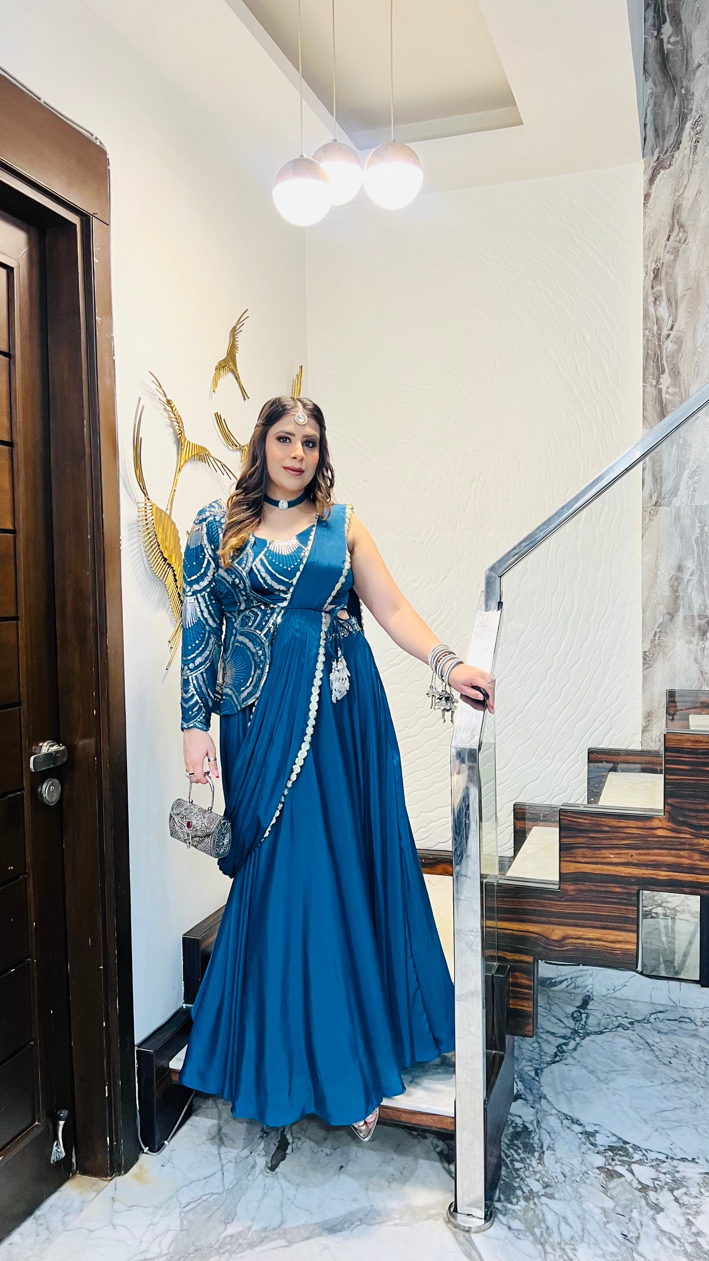 Peacock Jacket Saree