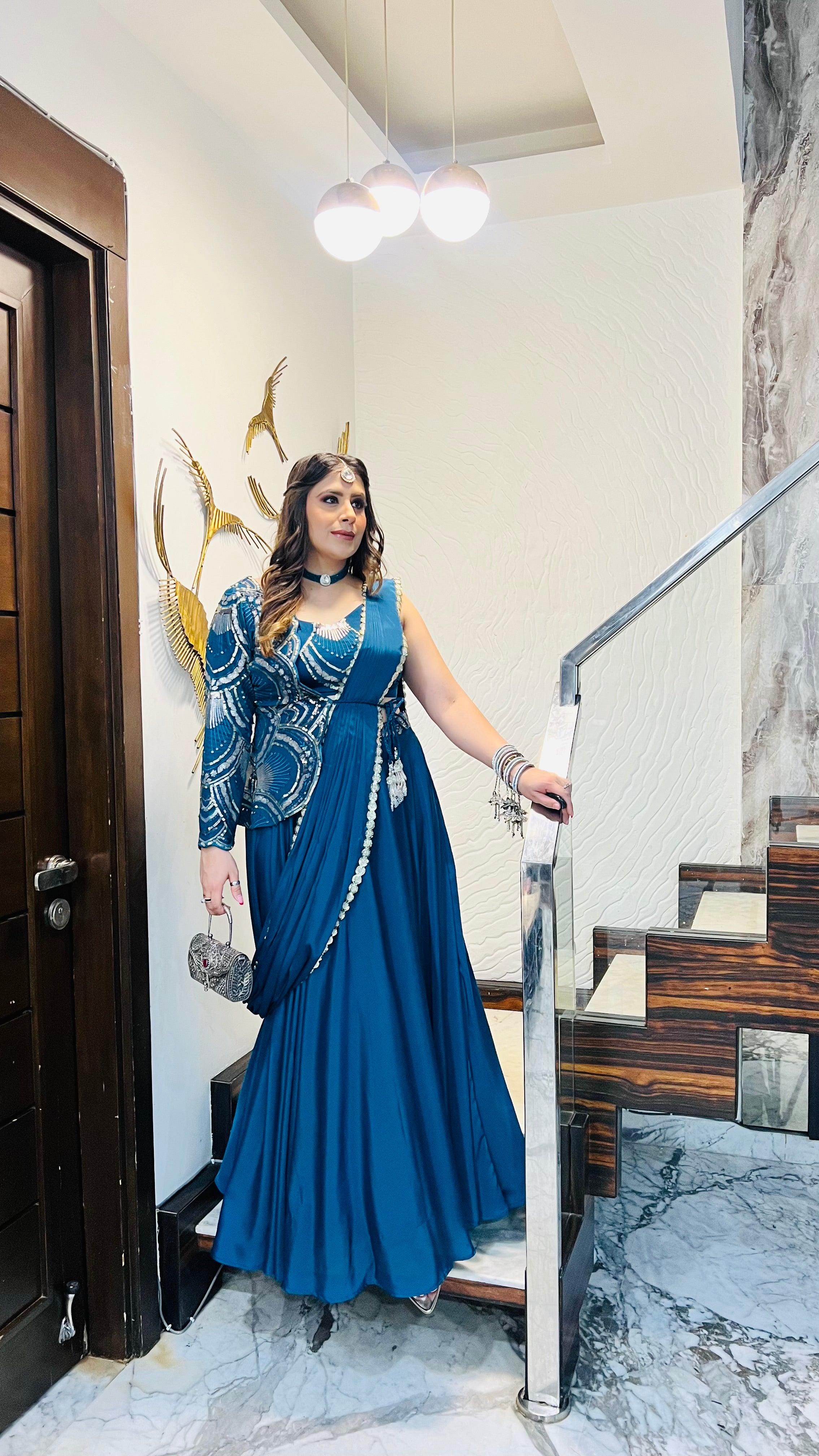 Peacock Jacket Saree