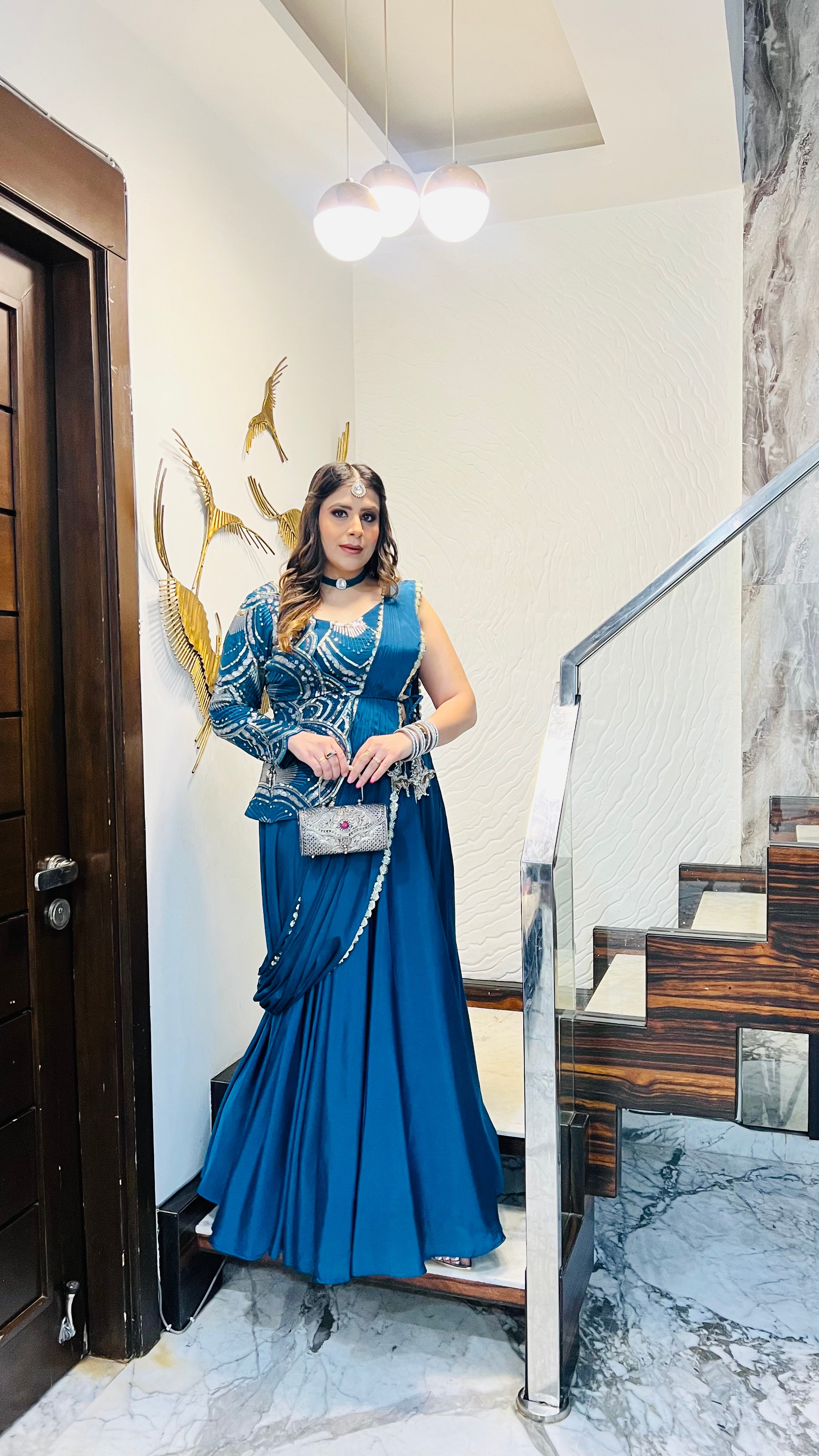 Peacock Jacket Saree