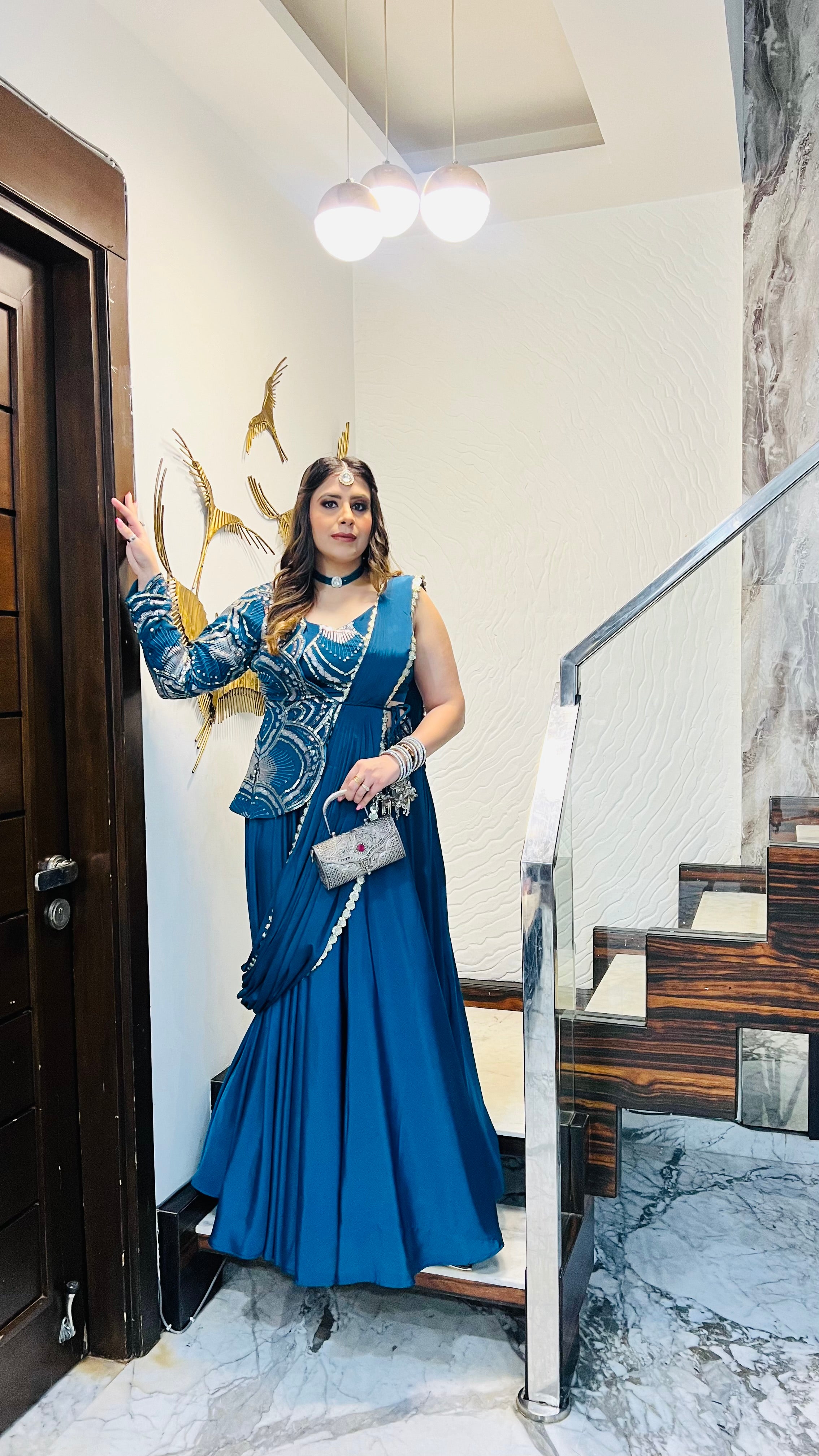 Peacock Jacket Saree