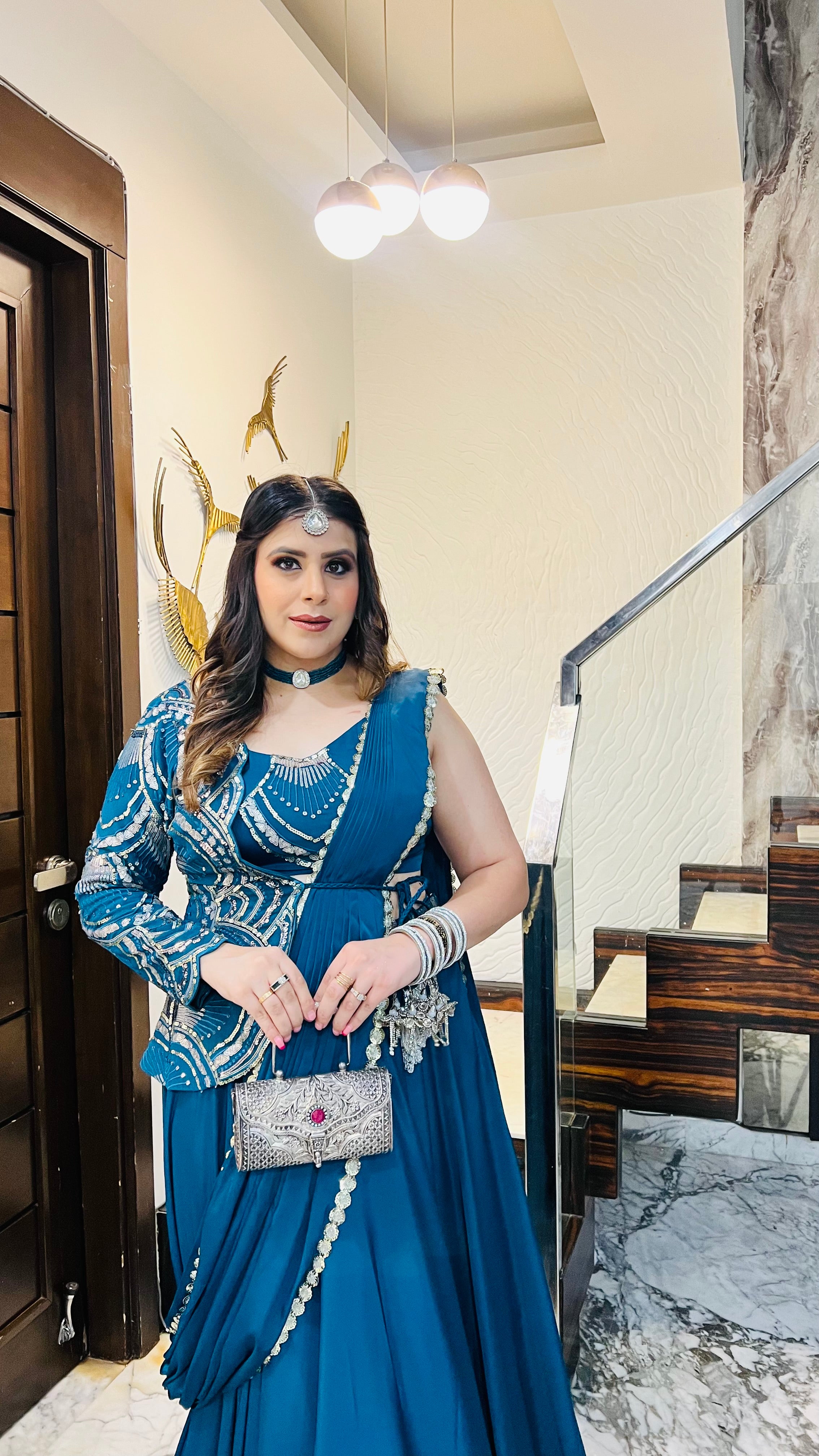 Peacock Jacket Saree