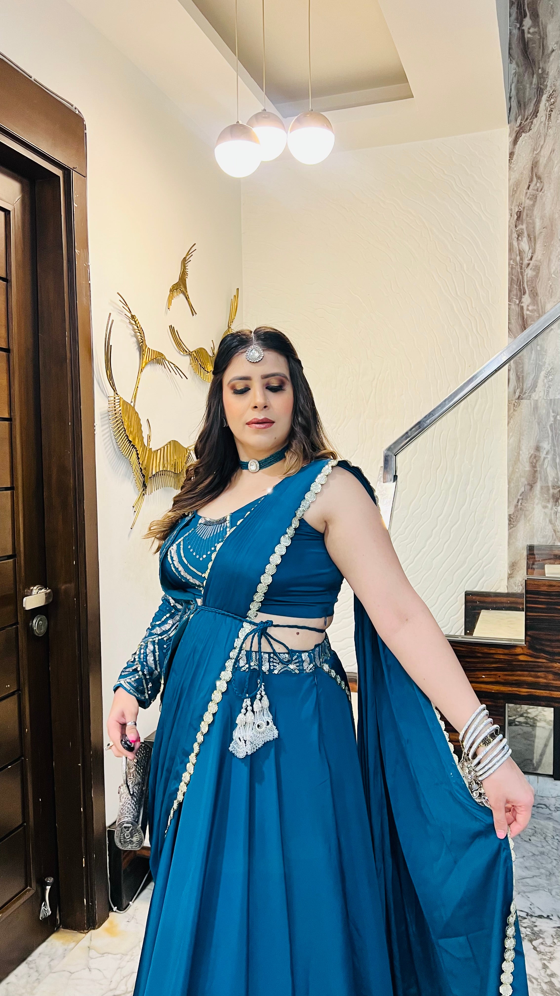 Peacock Jacket Saree