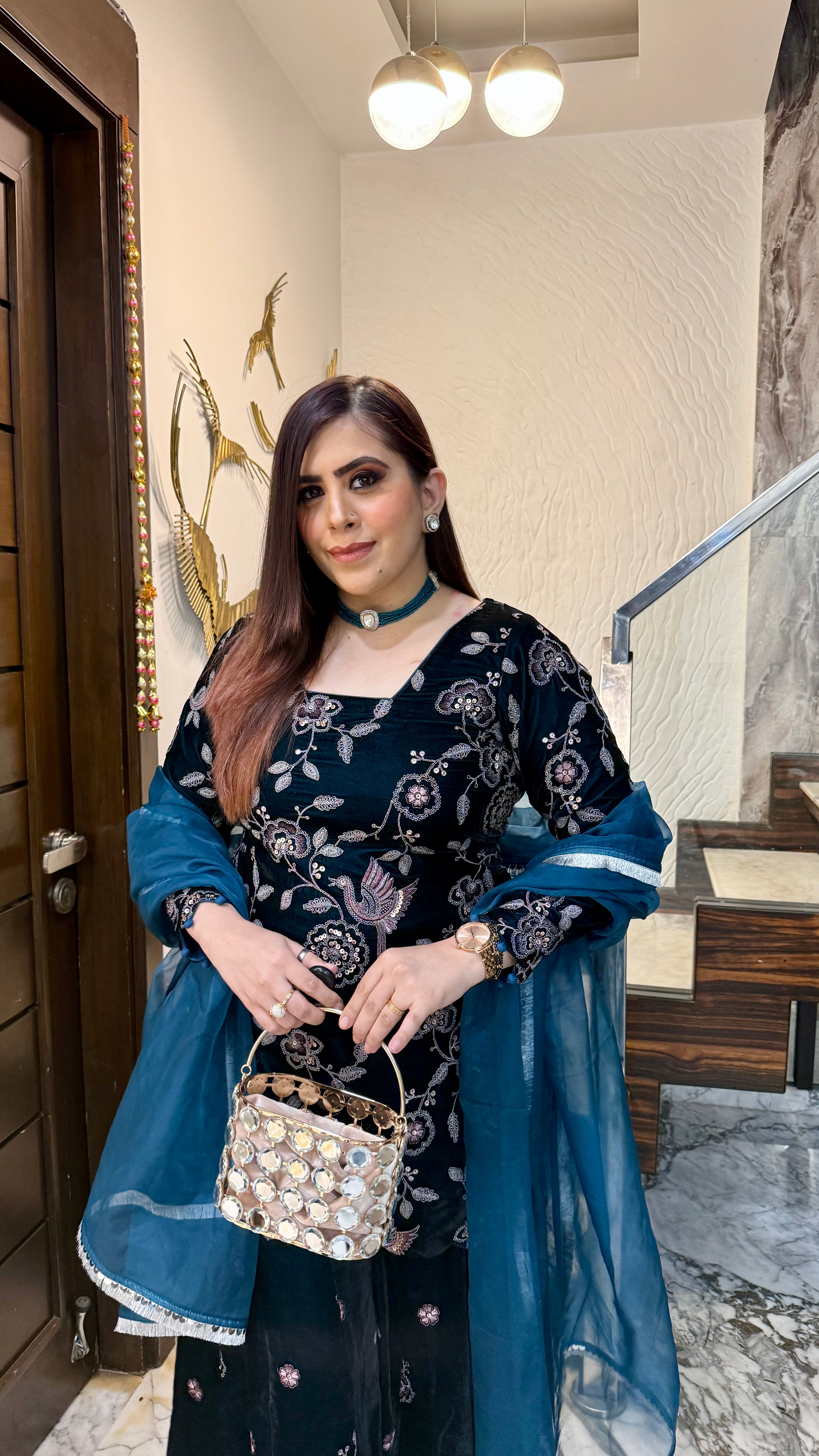 Peacock Power Sharara suit