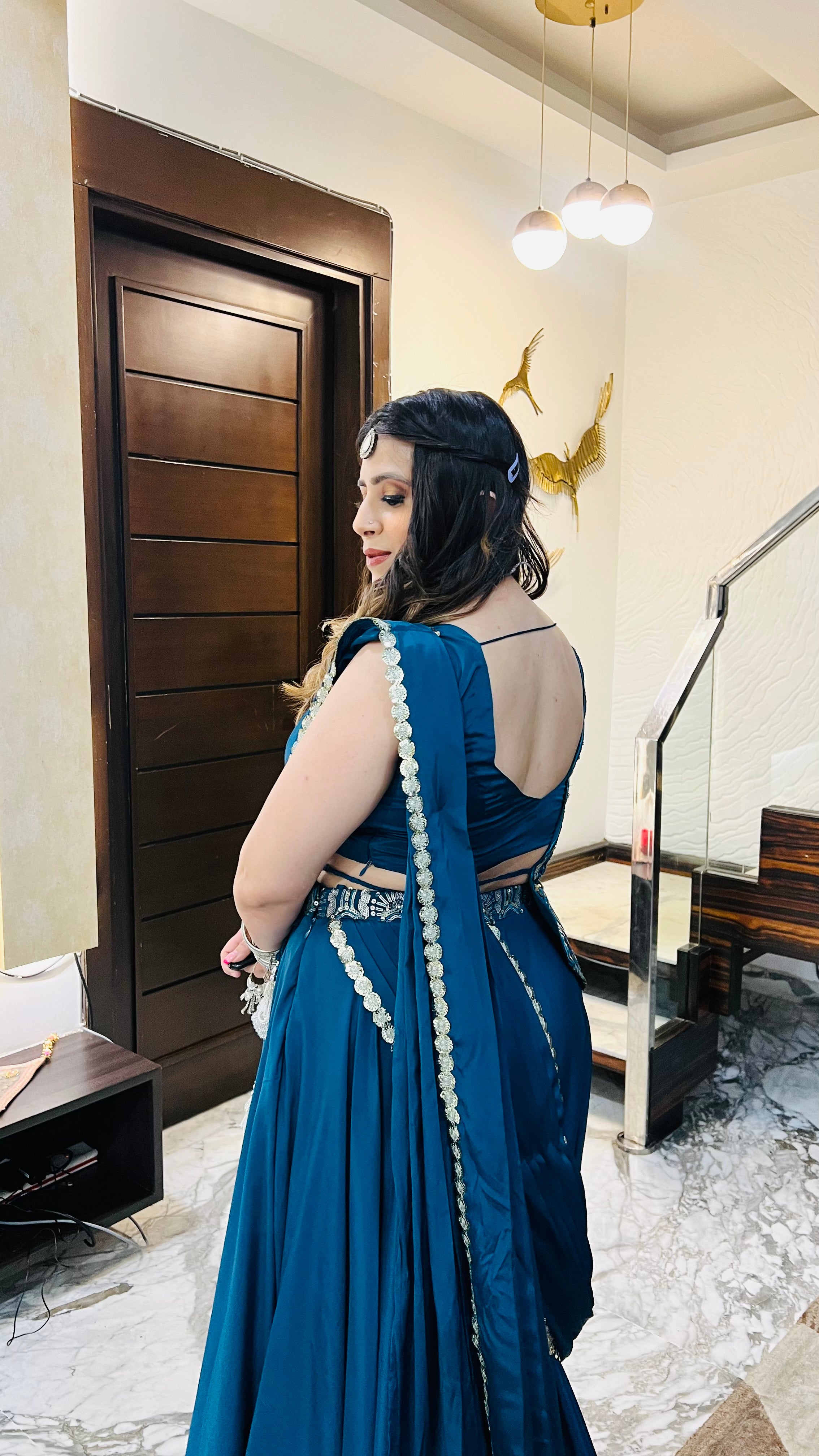 Peacock Jacket Saree