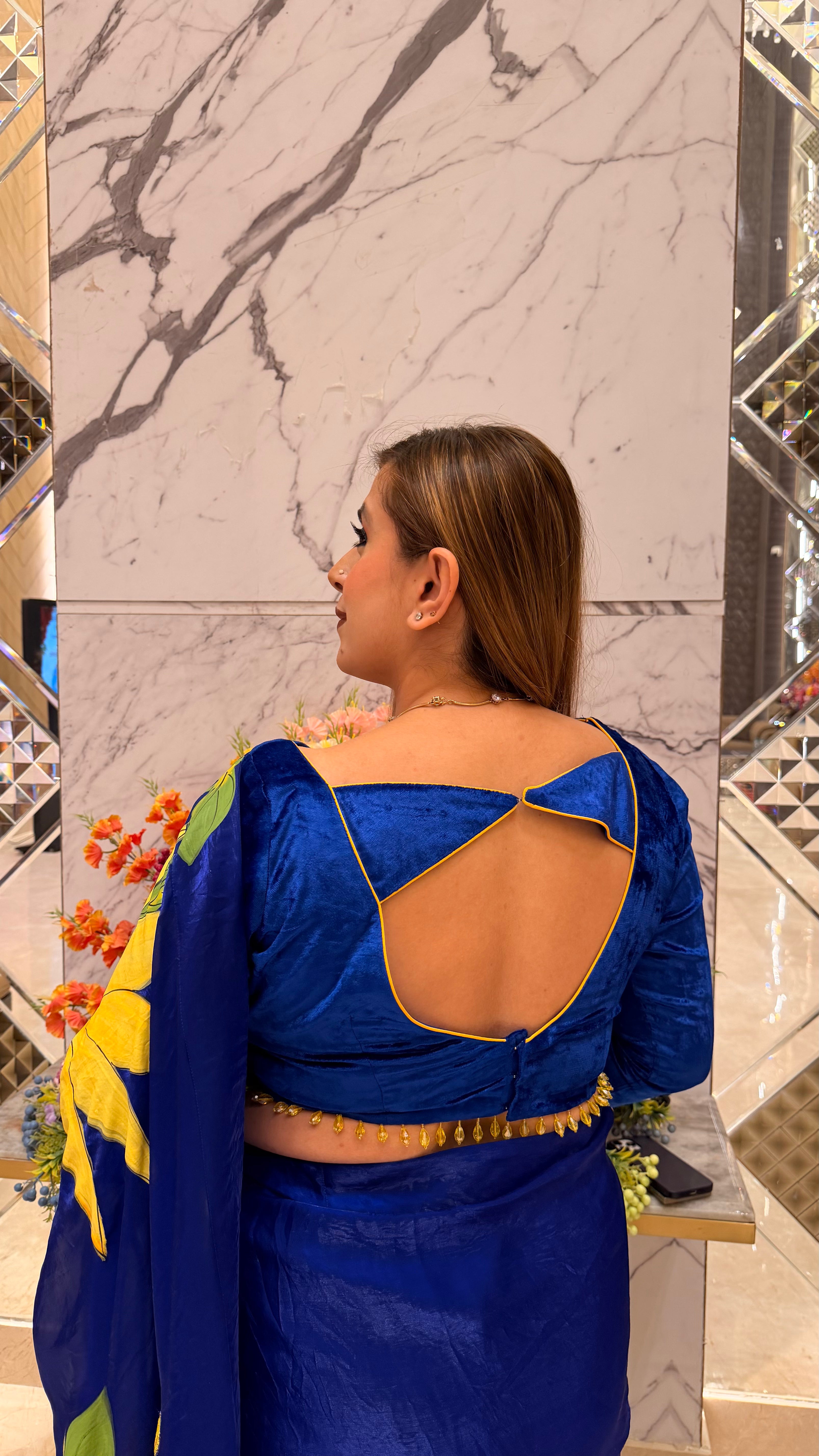 Sunflowers In Sky Saree