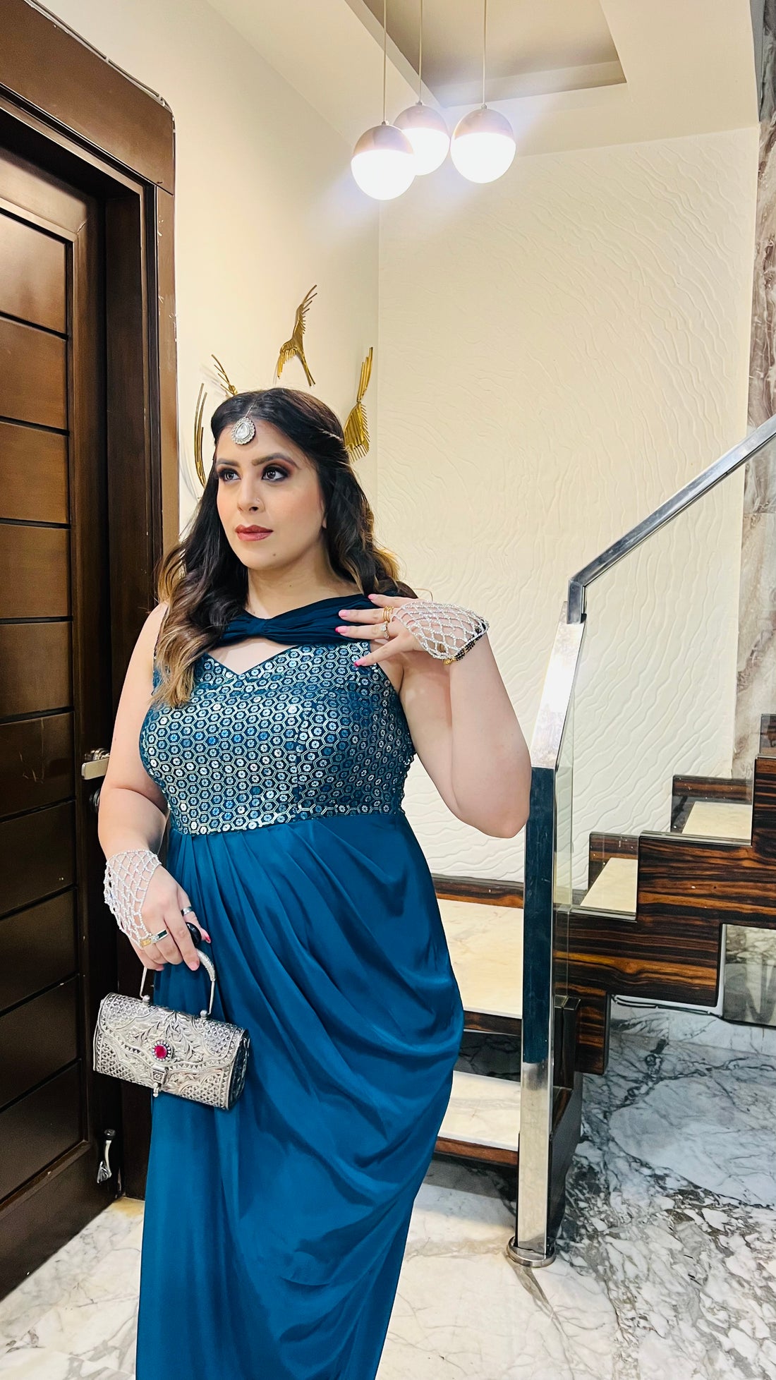 Peacock Cocktail Drape